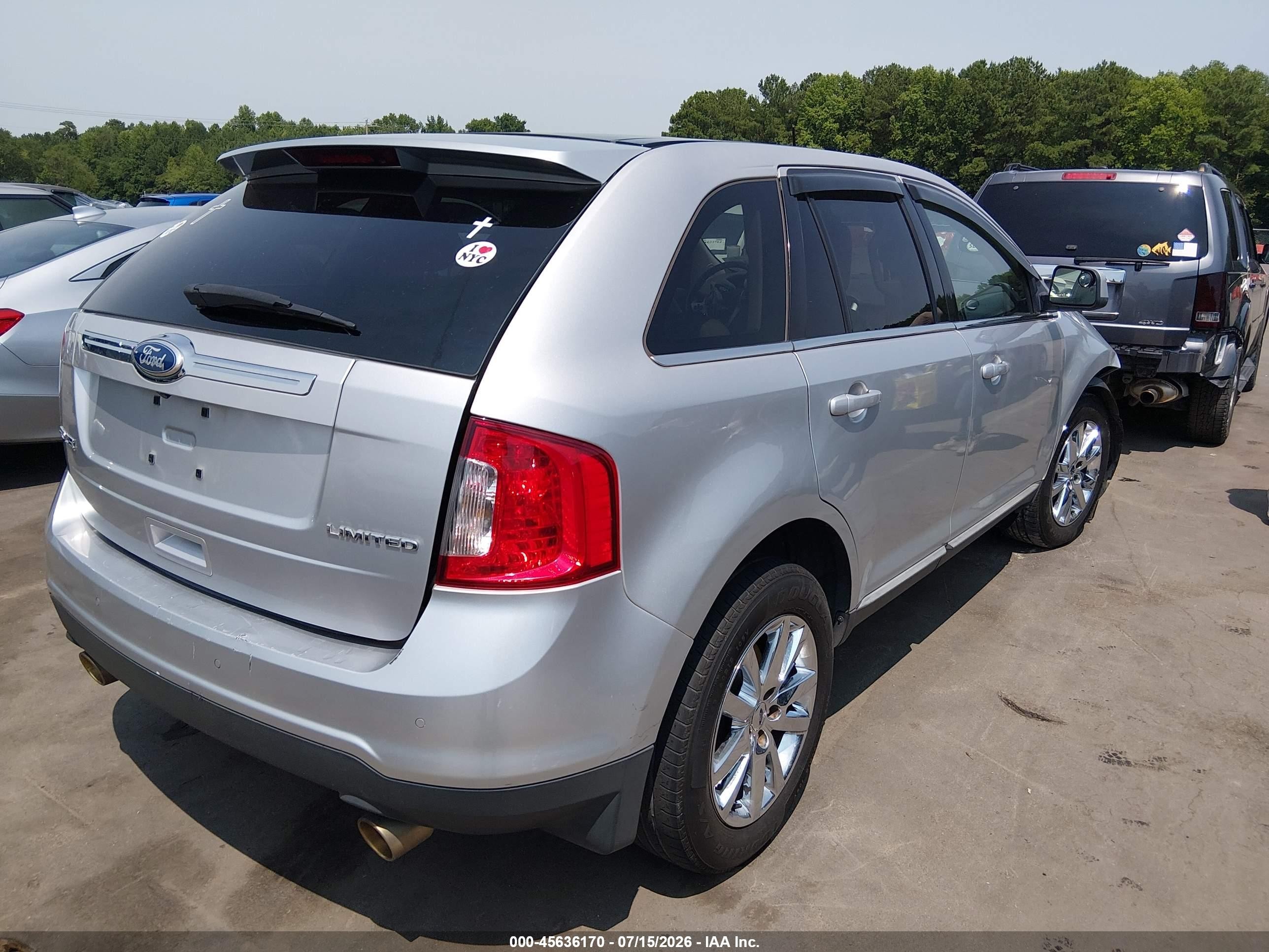 2011 Ford Edge Limited Silver vin: 2FMDK3KC6BBA49429