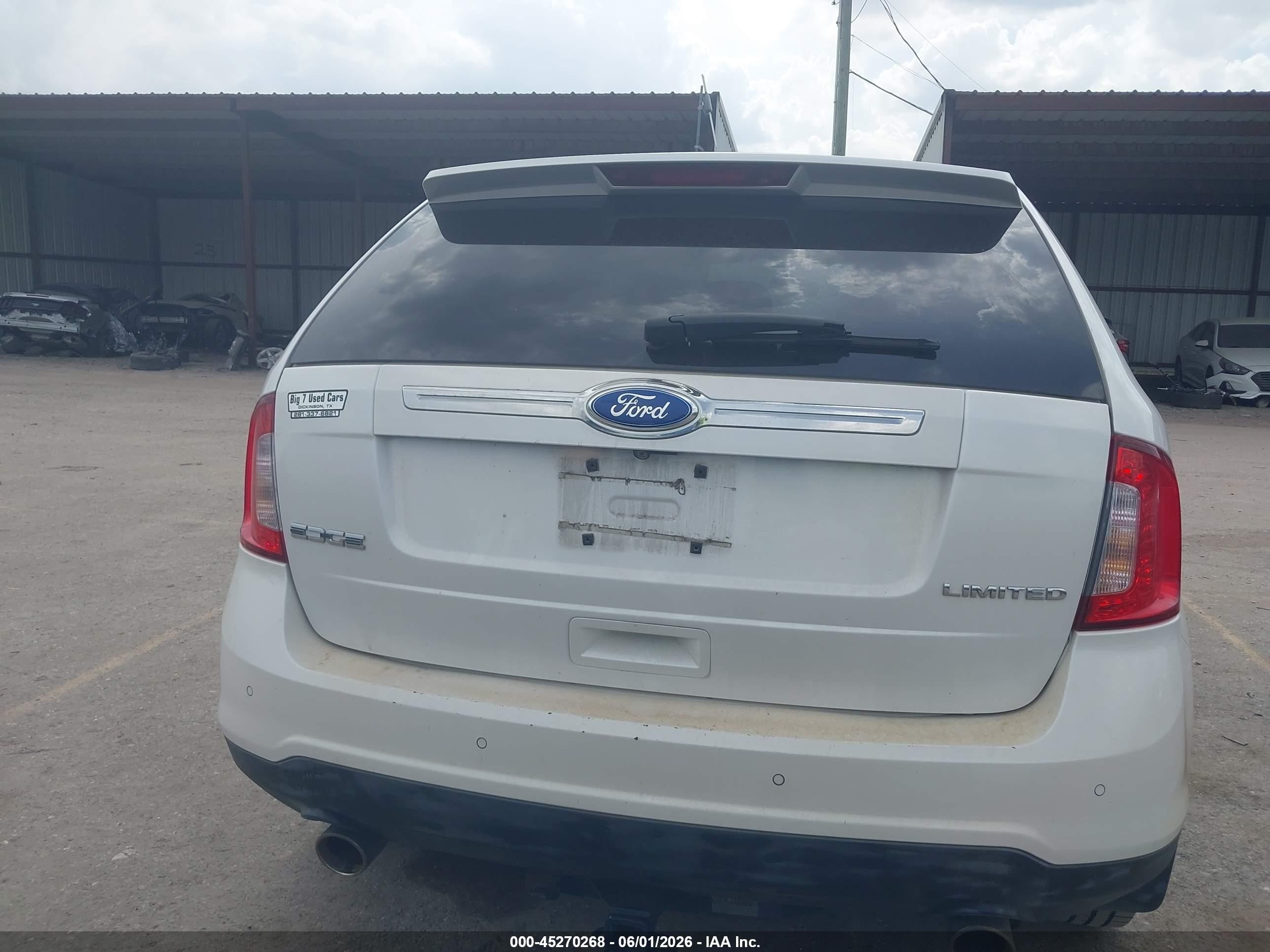 2011 Ford Edge Limited Белый vin: 2FMDK3KC6BBB07409