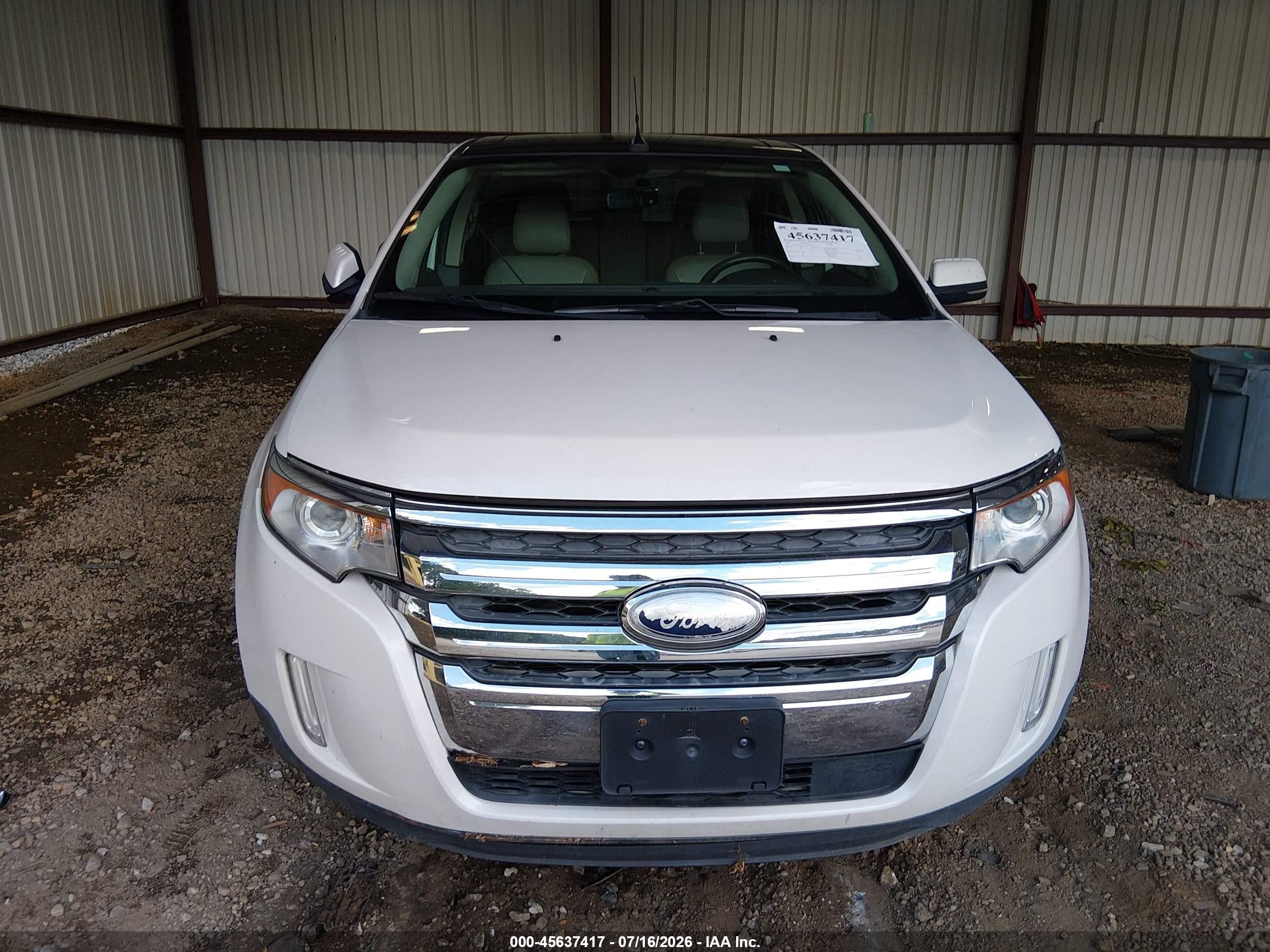 2013 Ford Edge Limited White vin: 2FMDK3KC6DBA30592