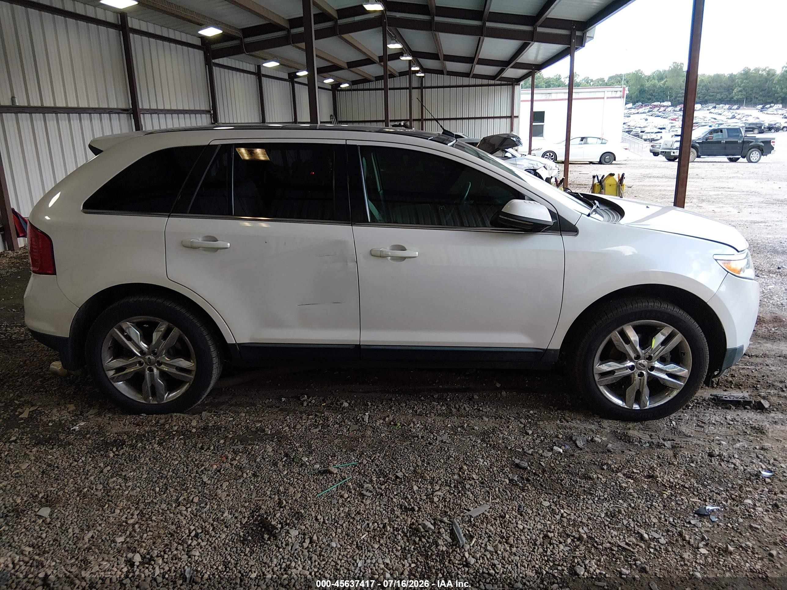 2013 Ford Edge Limited White vin: 2FMDK3KC6DBA30592