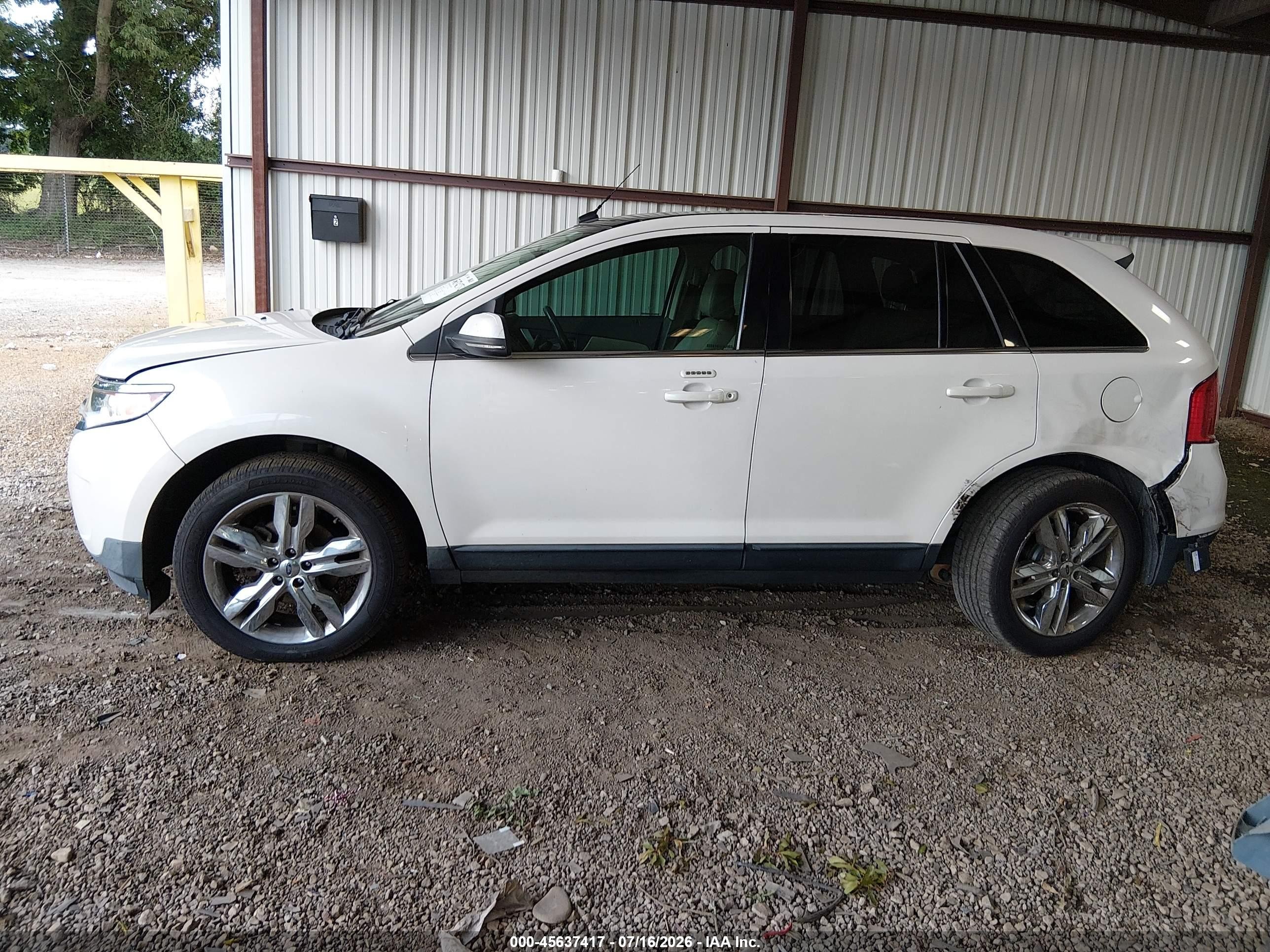 2013 Ford Edge Limited White vin: 2FMDK3KC6DBA30592