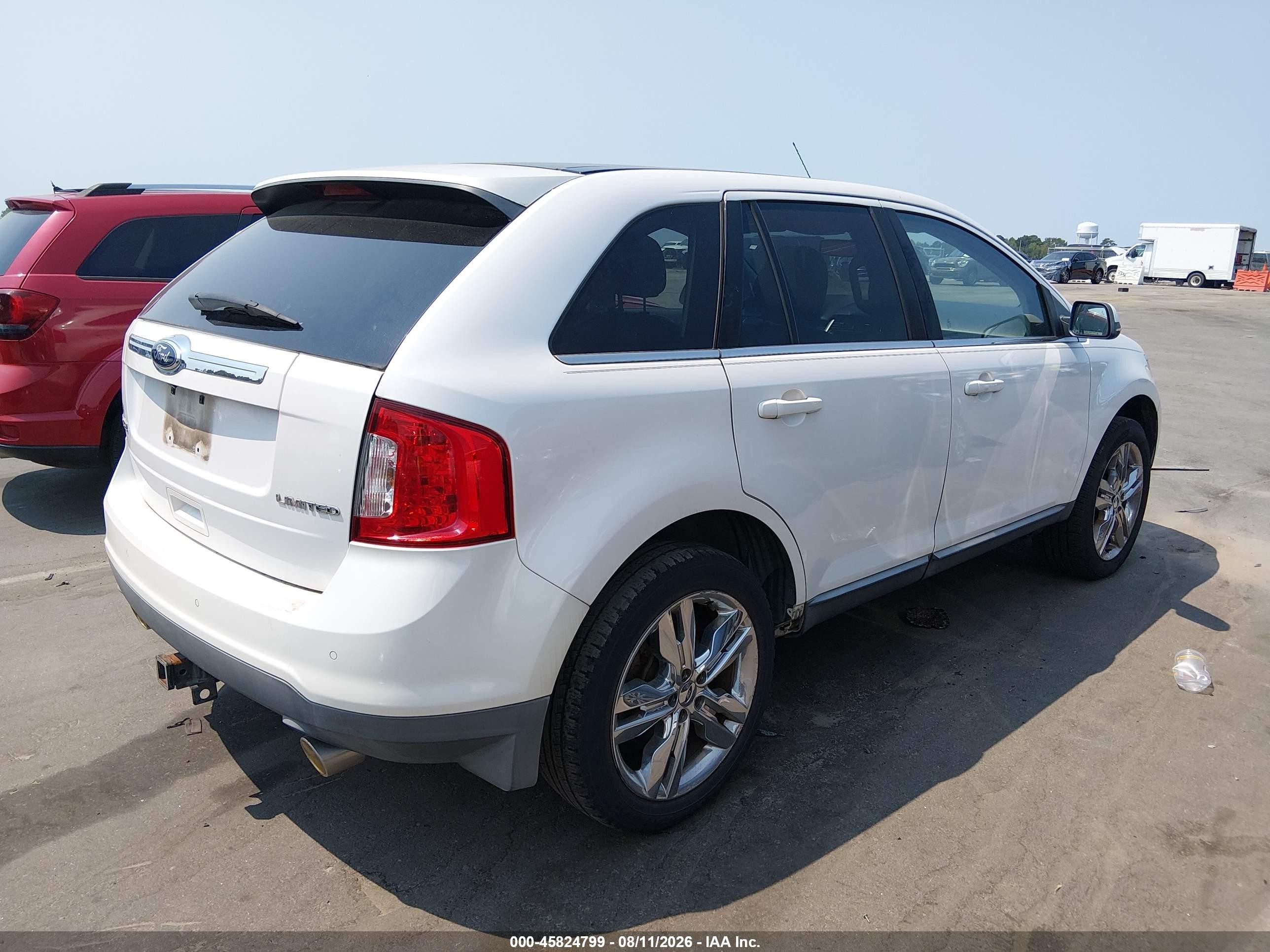 2013 Ford Edge Limited White vin: 2FMDK3KC6DBA82482