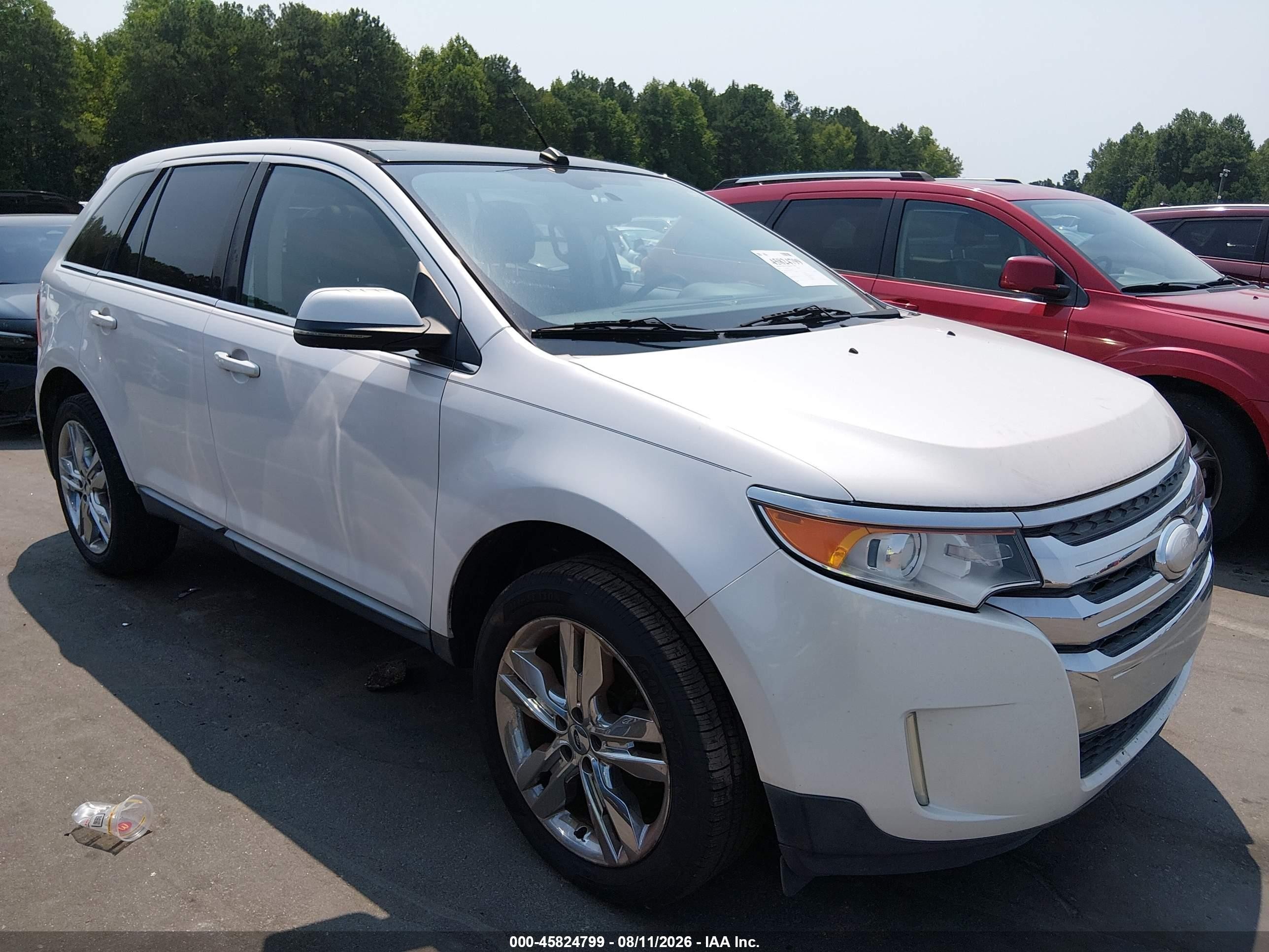 2013 Ford Edge Limited White vin: 2FMDK3KC6DBA82482