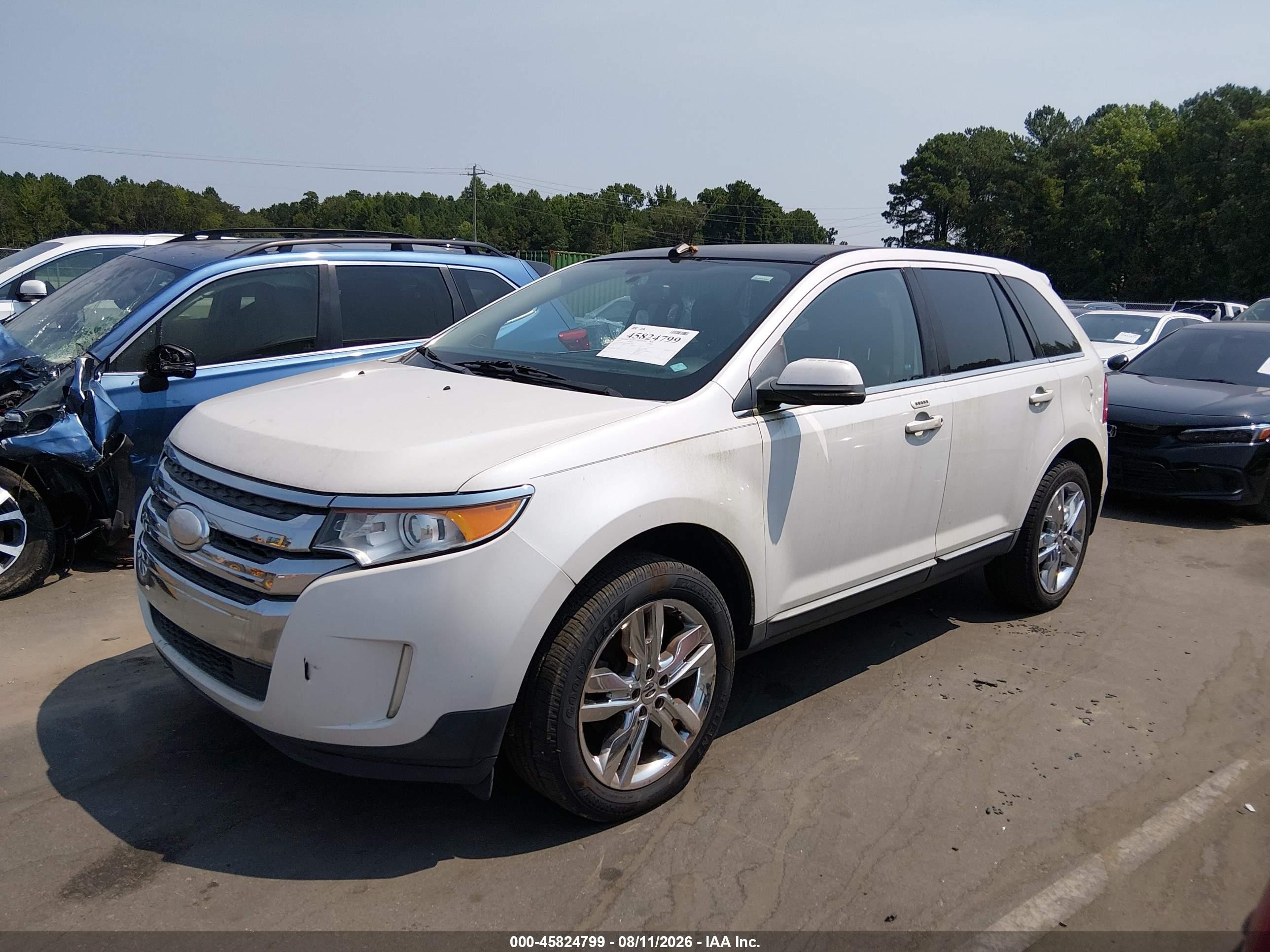 2013 Ford Edge Limited White vin: 2FMDK3KC6DBA82482