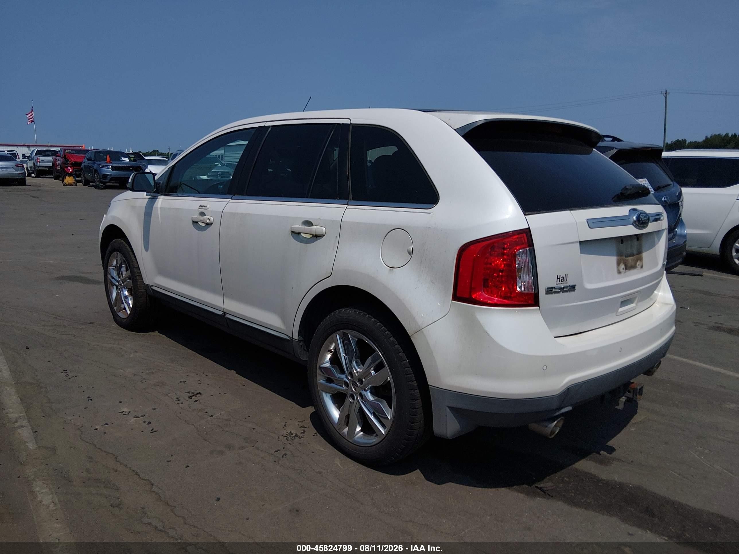 2013 Ford Edge Limited White vin: 2FMDK3KC6DBA82482