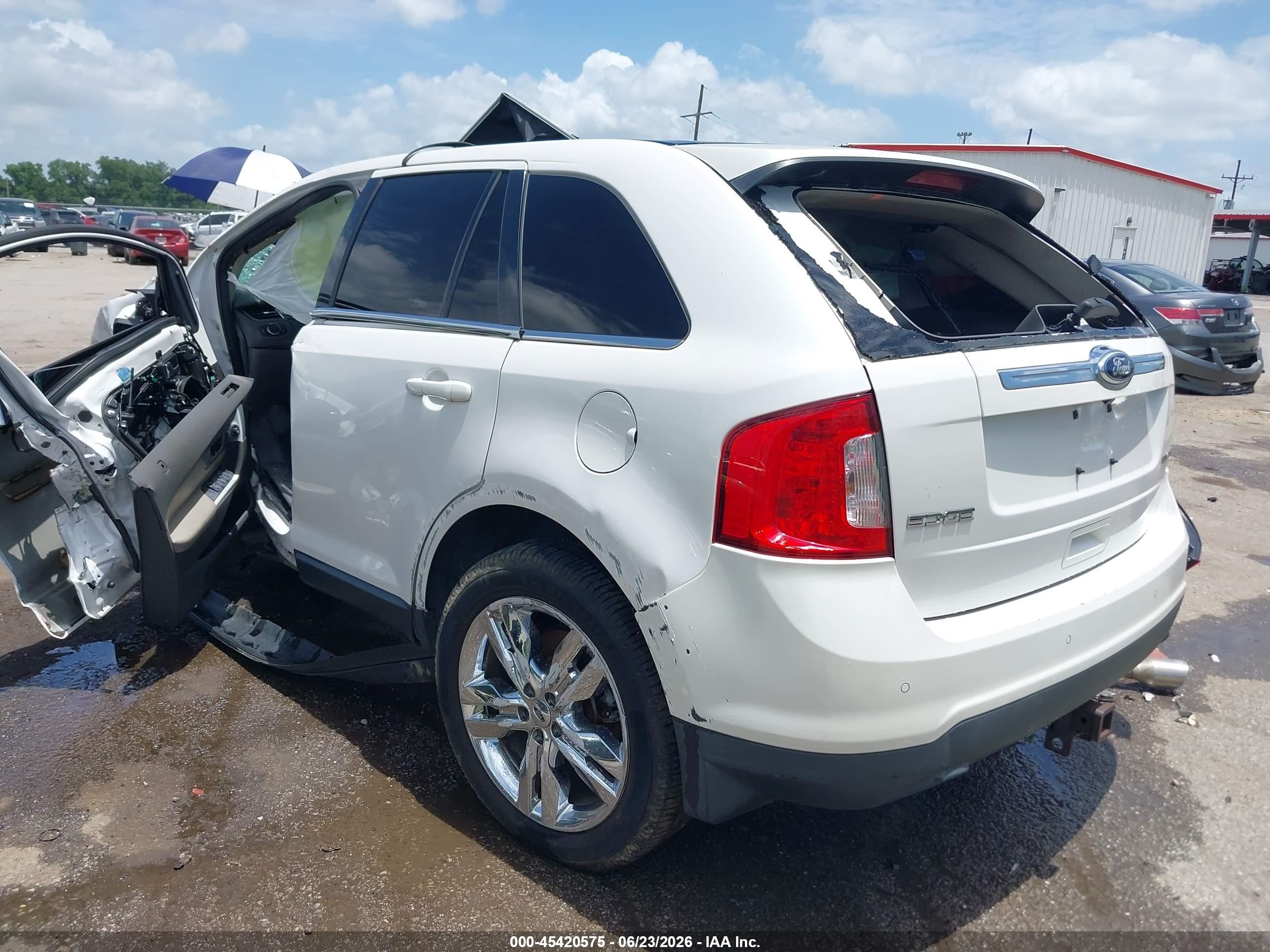 2013 Ford Edge Limited White vin: 2FMDK3KC6DBB20003