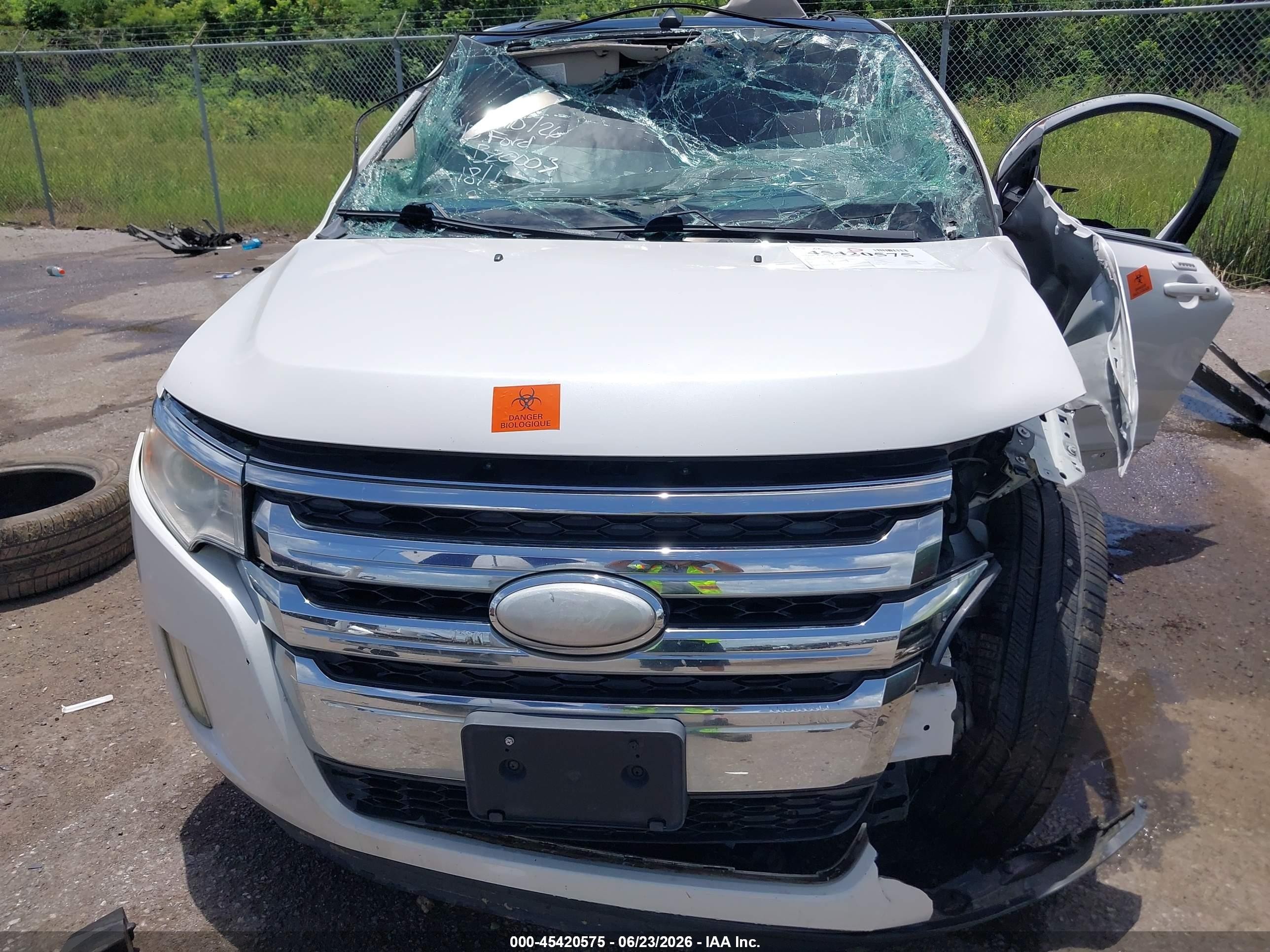 2013 Ford Edge Limited White vin: 2FMDK3KC6DBB20003