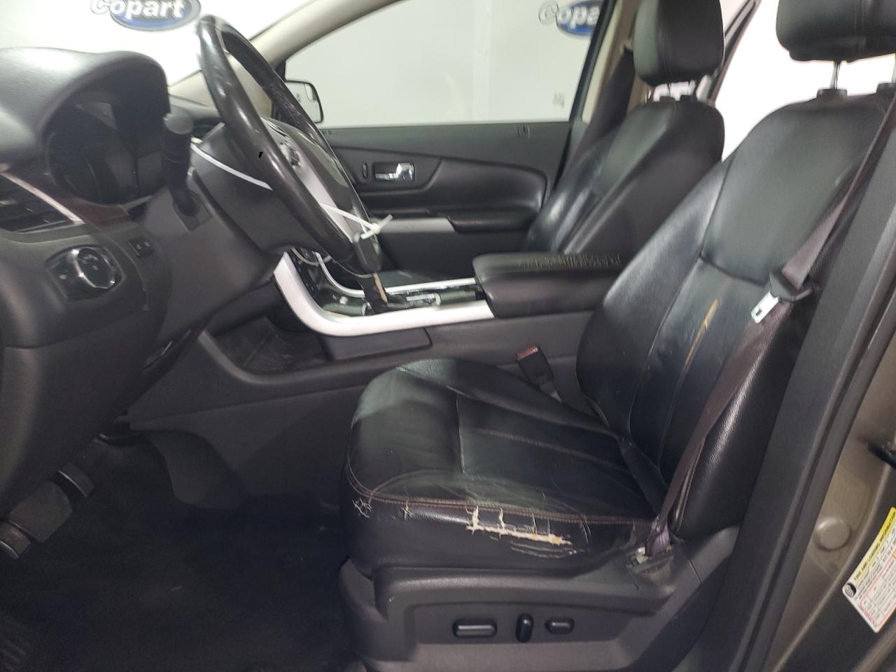 2013 Ford Edge Limited Brown vin: 2FMDK3KC6DBB95669 Damage: Left Front Seat Cushion, Torn, > 12 Inches
