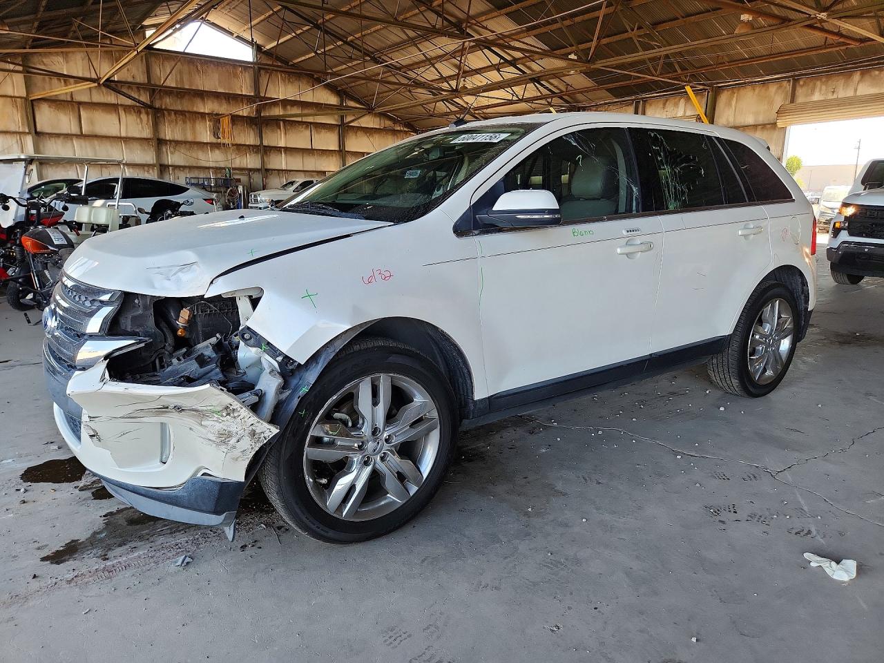 2013 Ford Edge Limited White vin: 2FMDK3KC6DBC58771