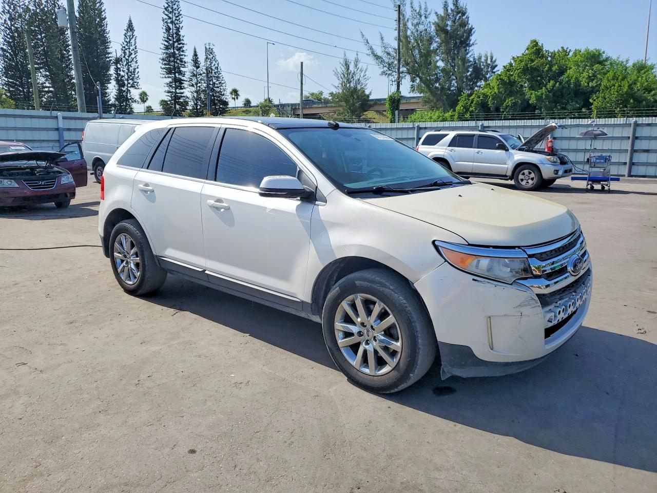 2013 Ford Edge Limited White vin: 2FMDK3KC6DBC64277