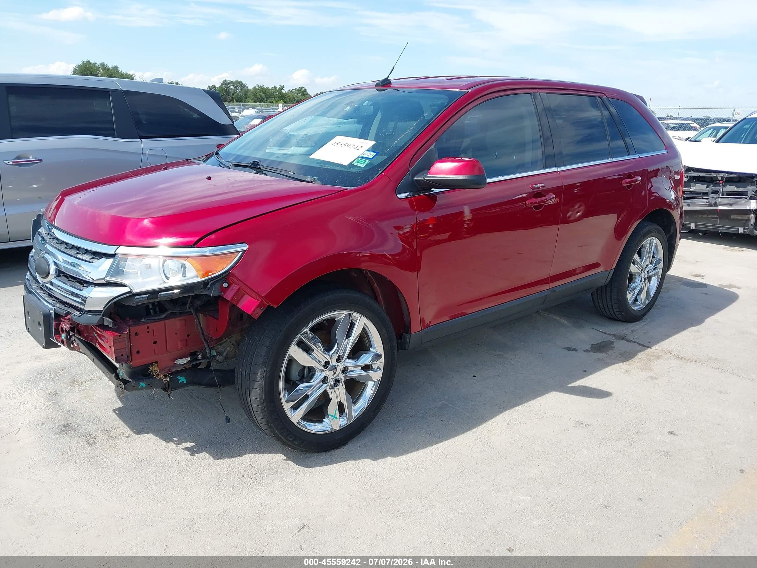 2013 Ford Edge Limited Red vin: 2FMDK3KC6DBC96324