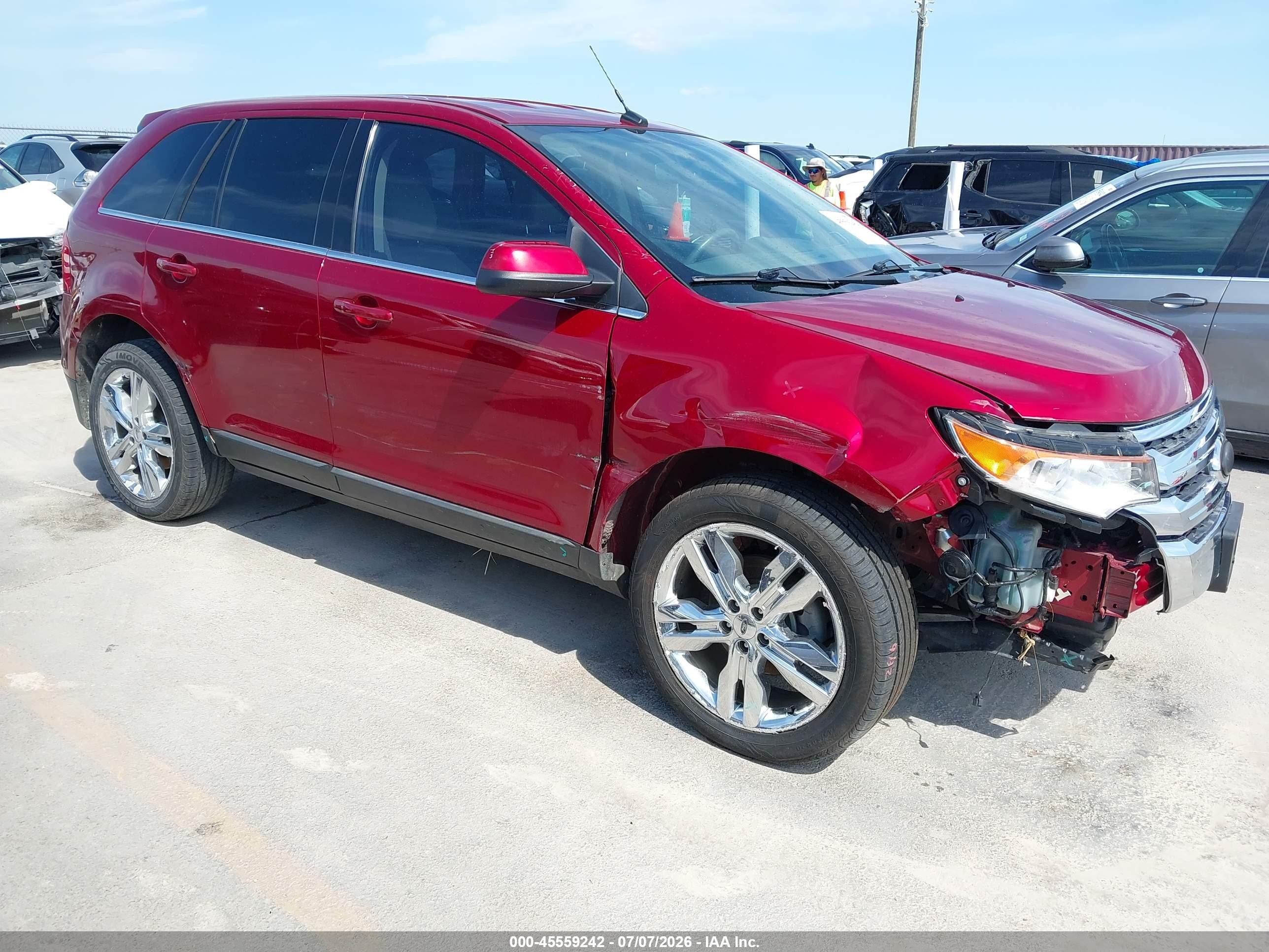 2013 Ford Edge Limited Red vin: 2FMDK3KC6DBC96324