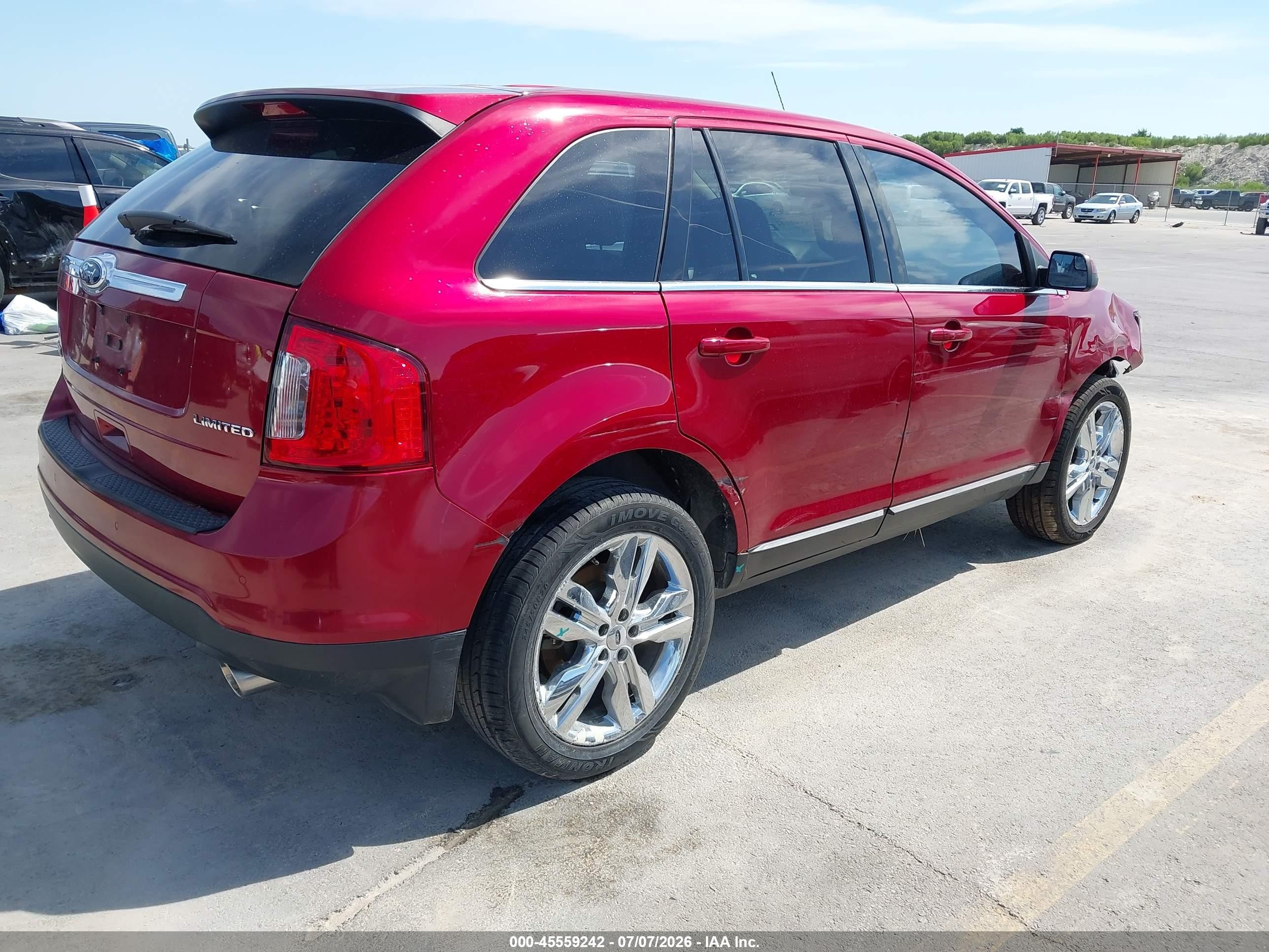 2013 Ford Edge Limited Red vin: 2FMDK3KC6DBC96324