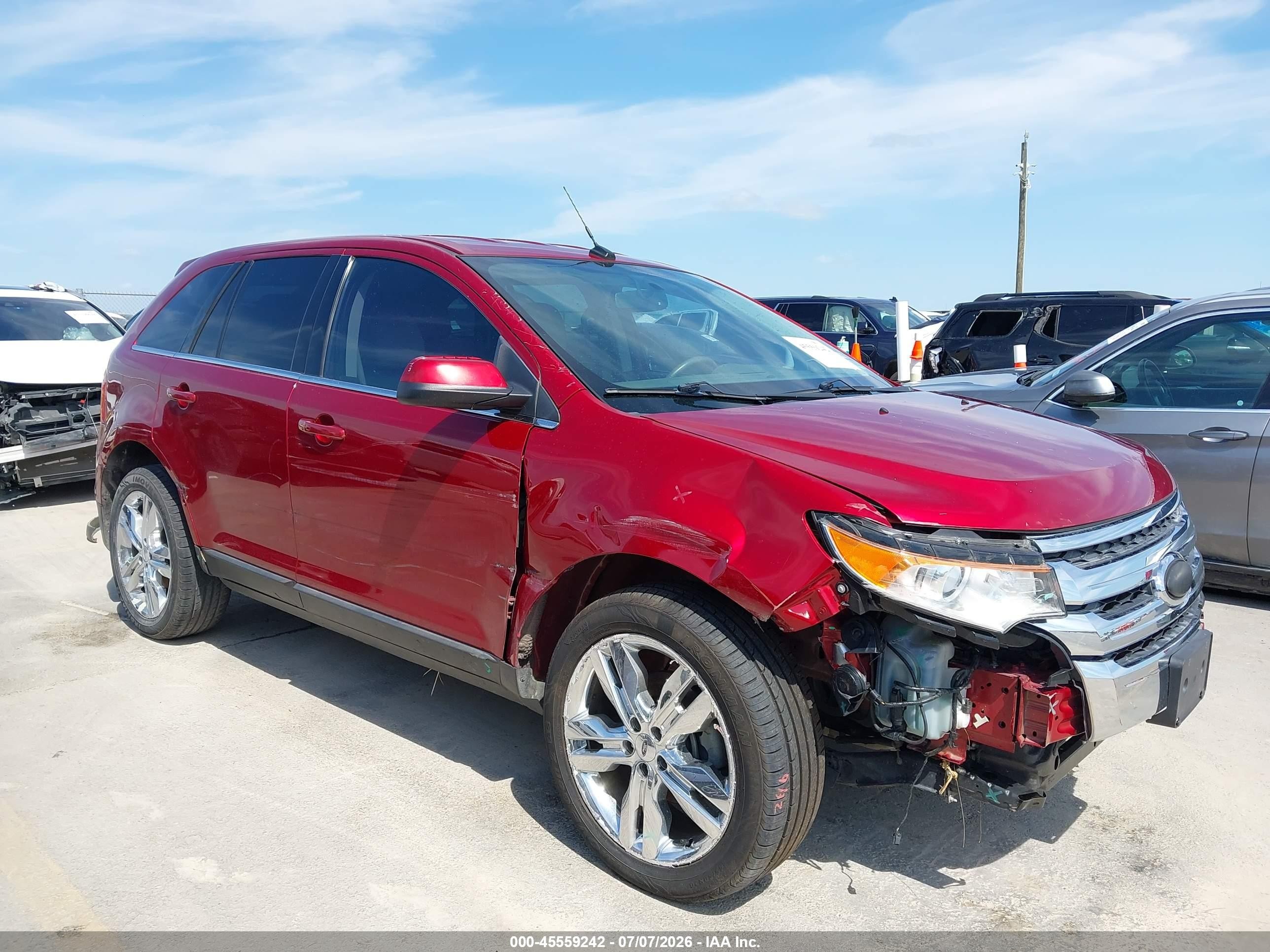 2013 Ford Edge Limited Red vin: 2FMDK3KC6DBC96324