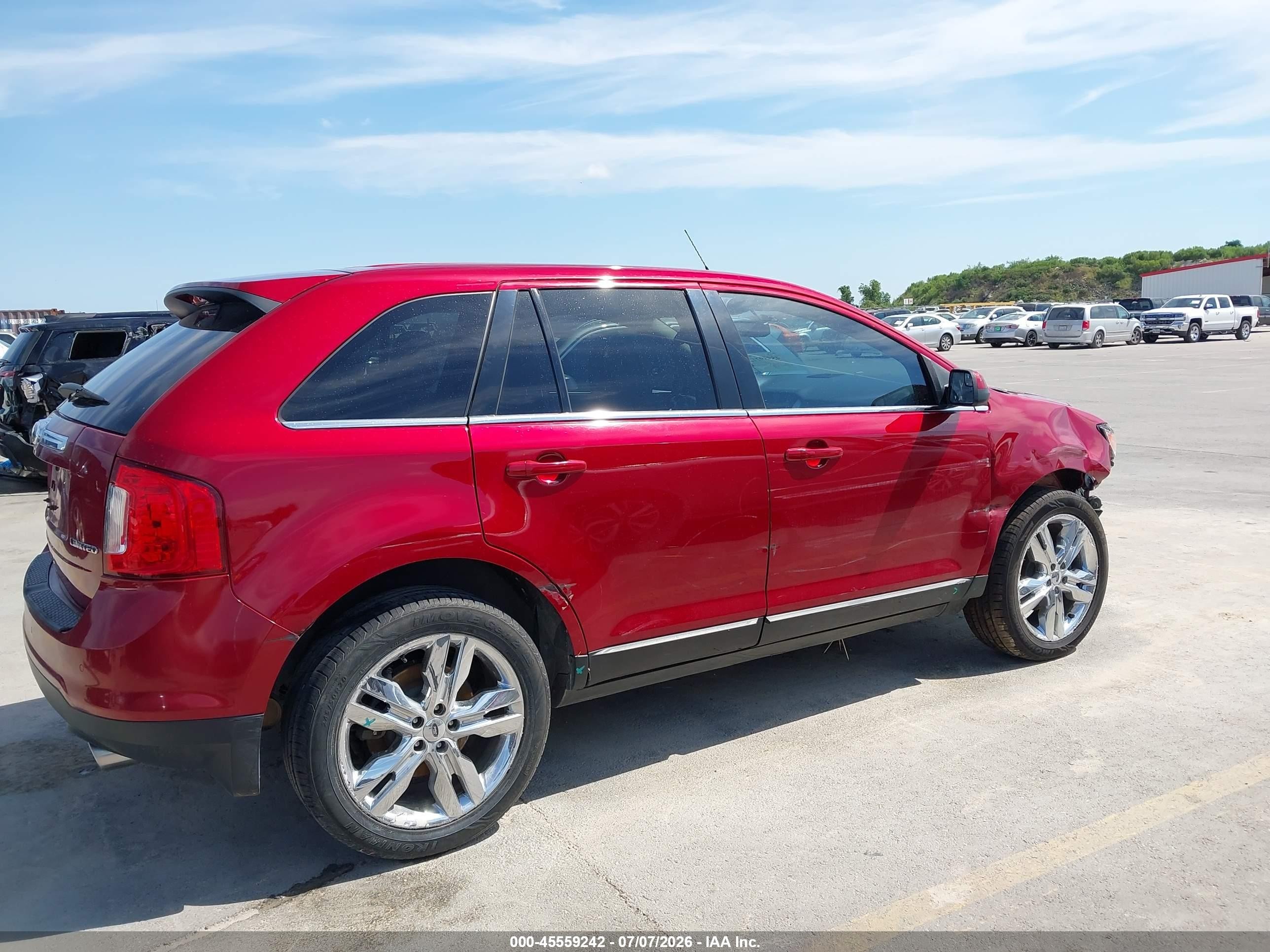 2013 Ford Edge Limited Red vin: 2FMDK3KC6DBC96324