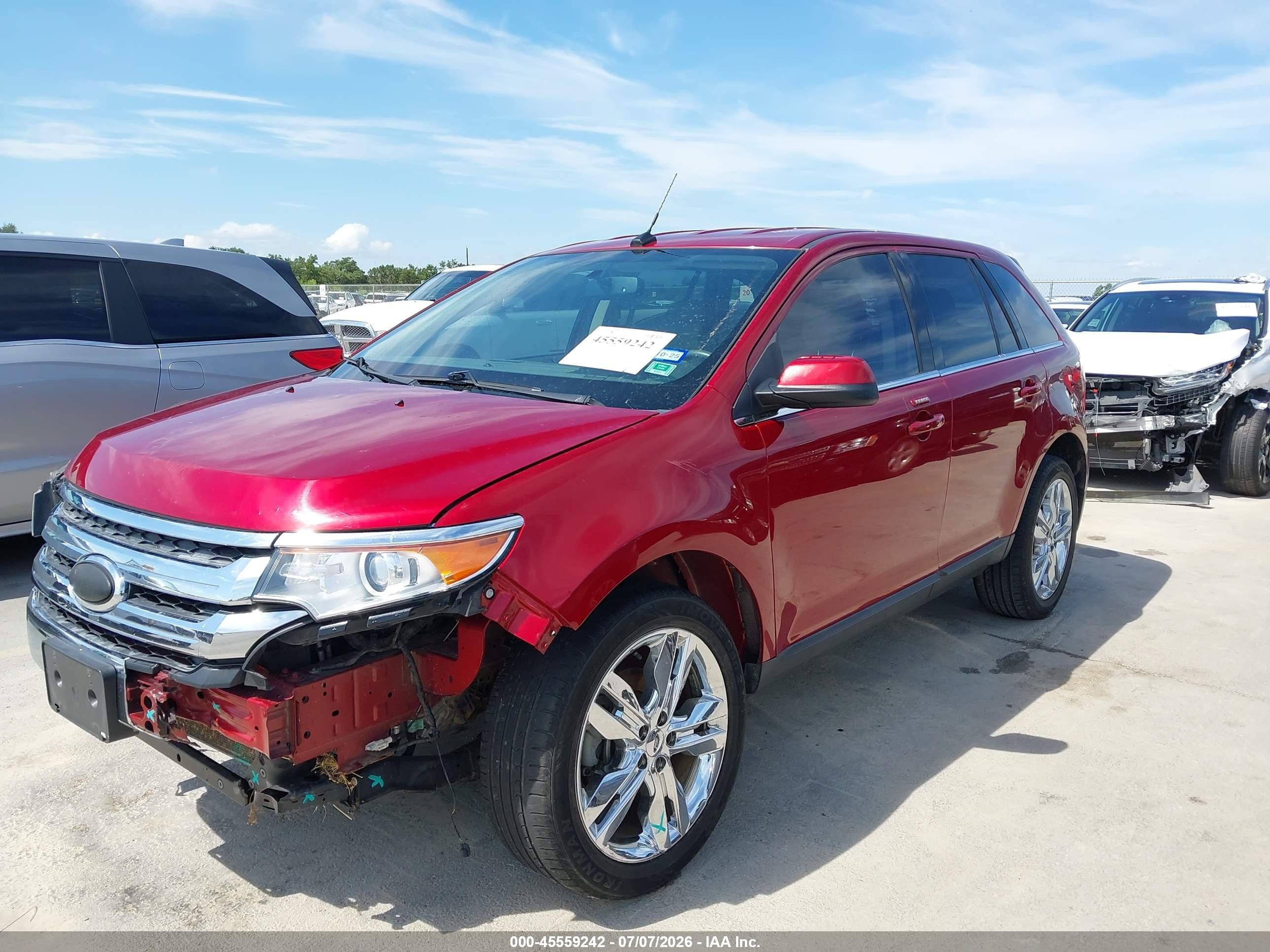 2013 Ford Edge Limited Red vin: 2FMDK3KC6DBC96324