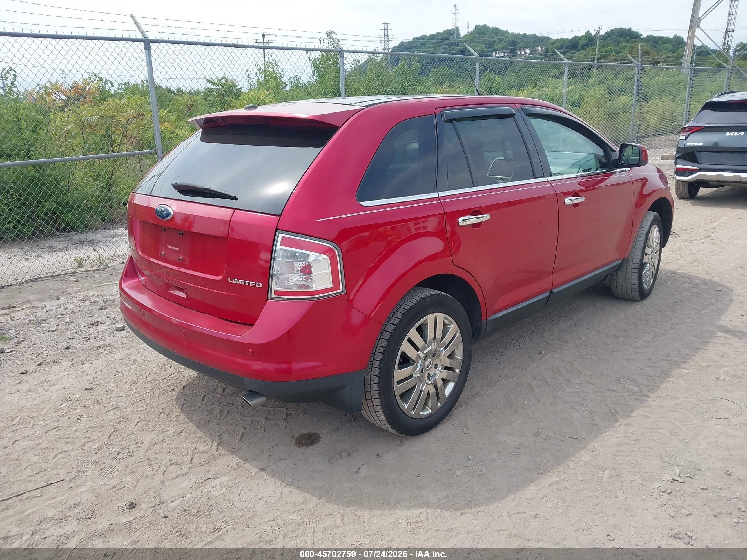 2010 Ford Edge Limited Red vin: 2FMDK3KC7ABA75715