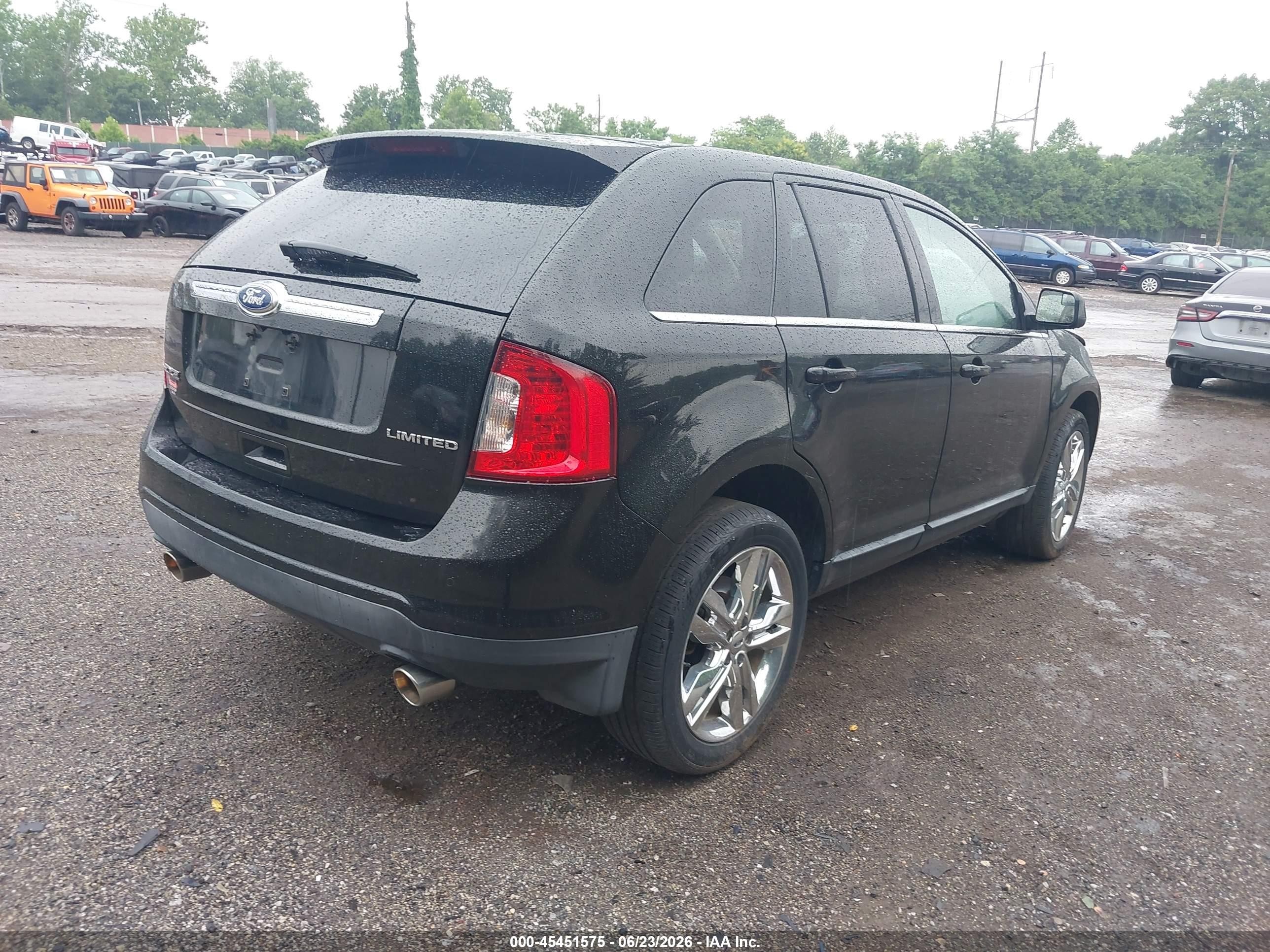 2011 Ford Edge Limited Black vin: 2FMDK3KC7BBA37743