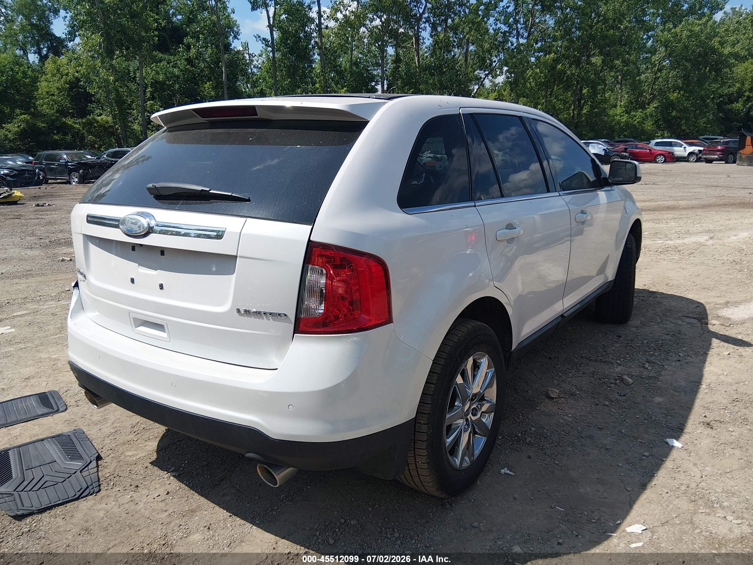 2011 Ford Edge Limited White vin: 2FMDK3KC7BBA68961
