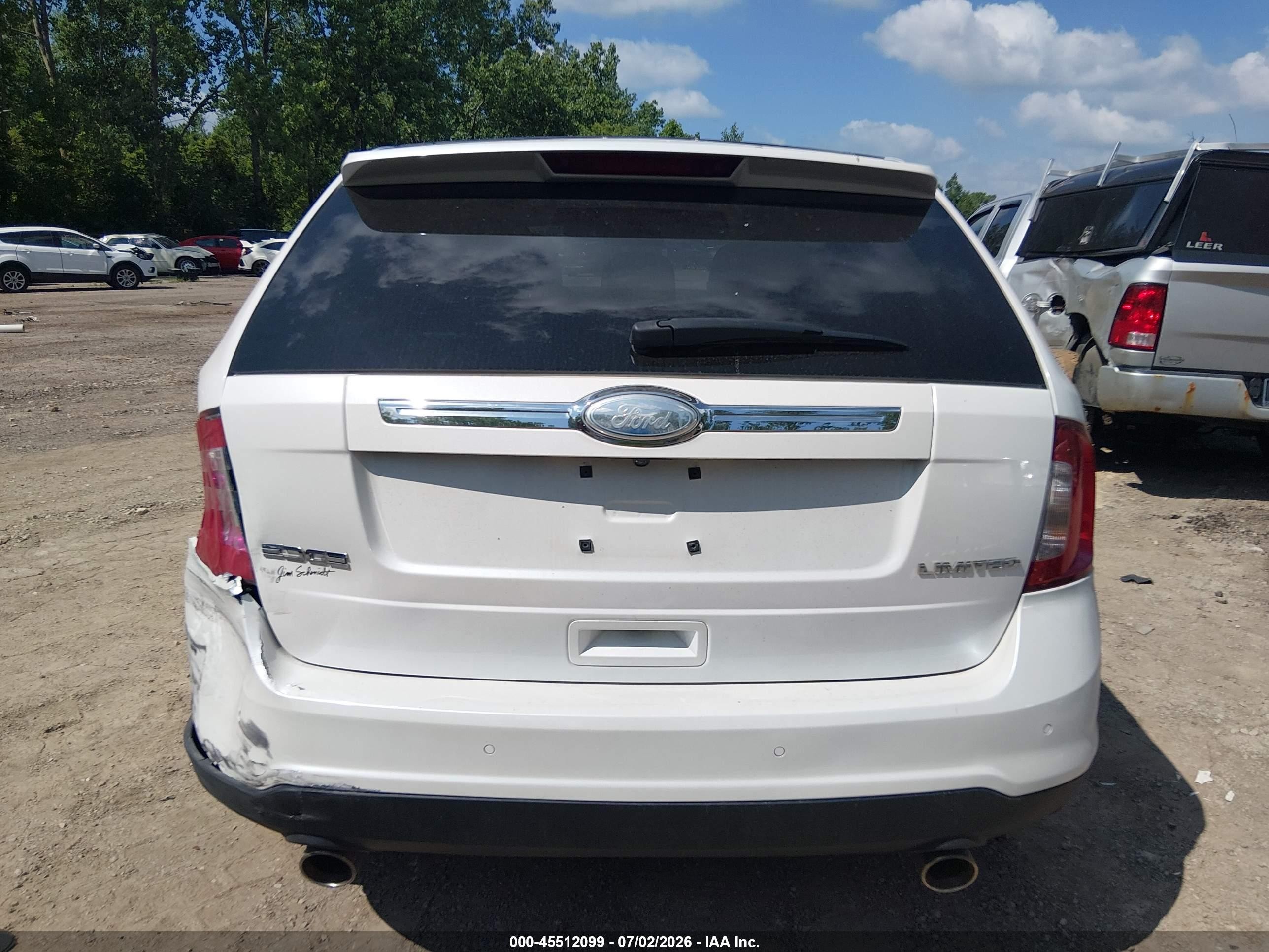 2011 Ford Edge Limited White vin: 2FMDK3KC7BBA68961