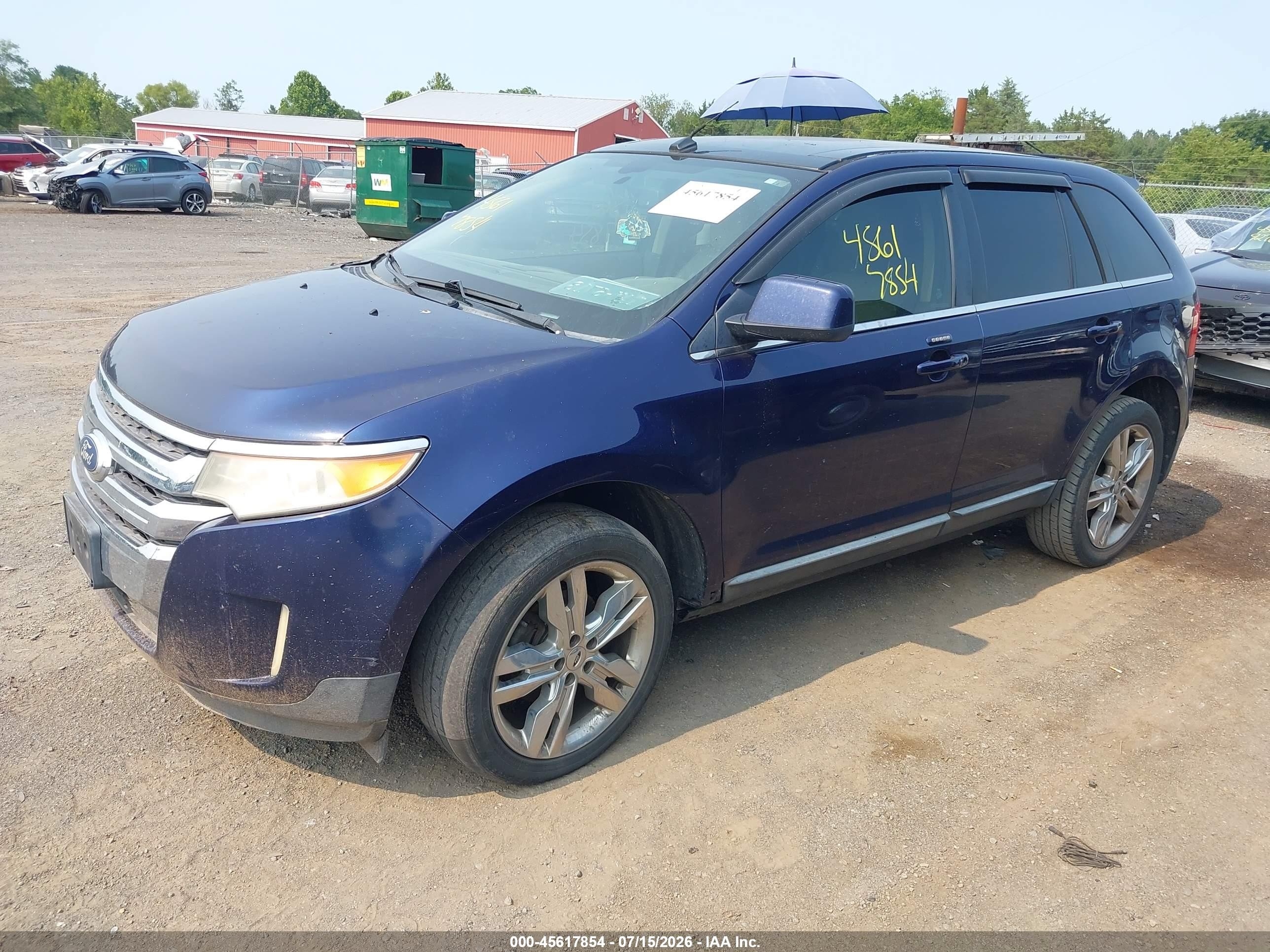 2011 Ford Edge Limited Синий vin: 2FMDK3KC7BBA74775