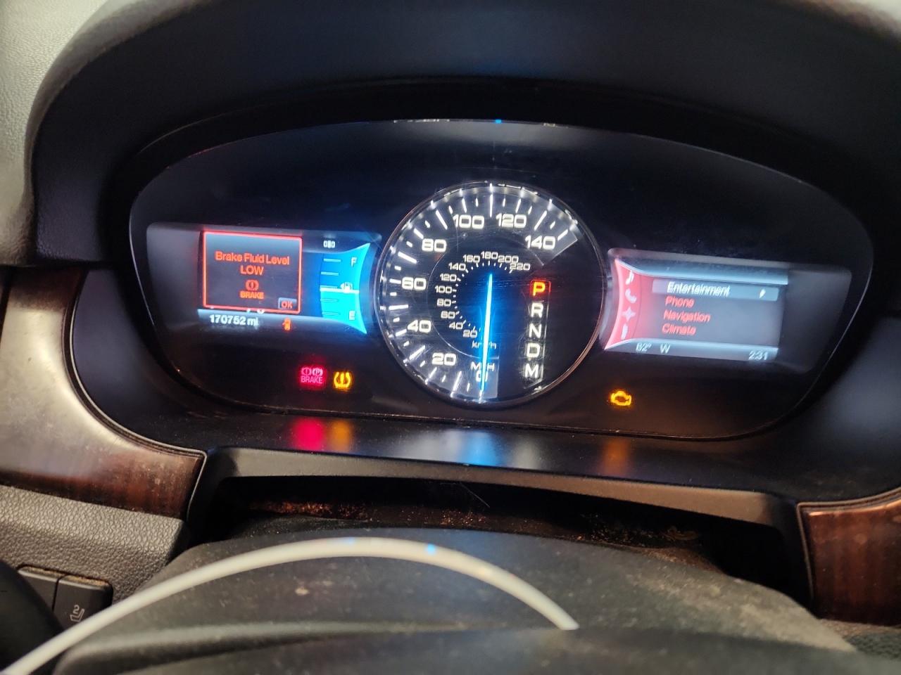 2011 Ford Edge Limited Brown vin: 2FMDK3KC7BBA95433 Damage: Warning Light - Engine, On, Unacceptable