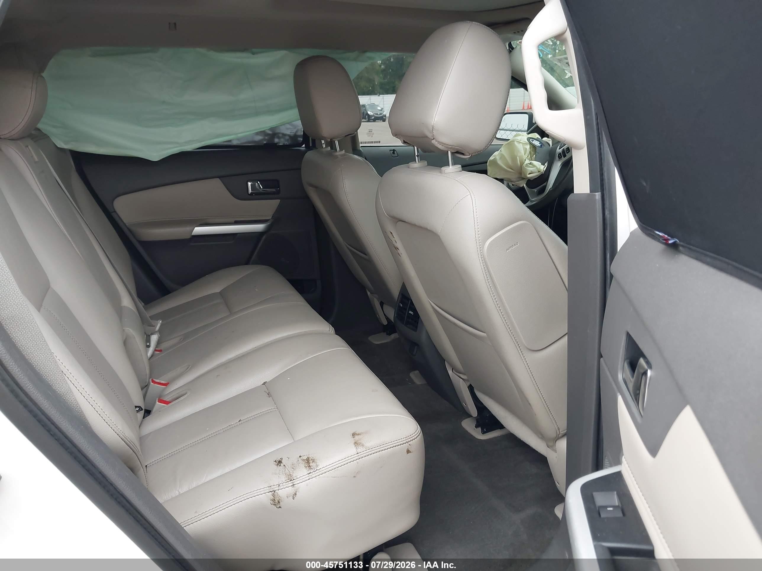 2013 Ford Edge Limited White vin: 2FMDK3KC7DBA85486