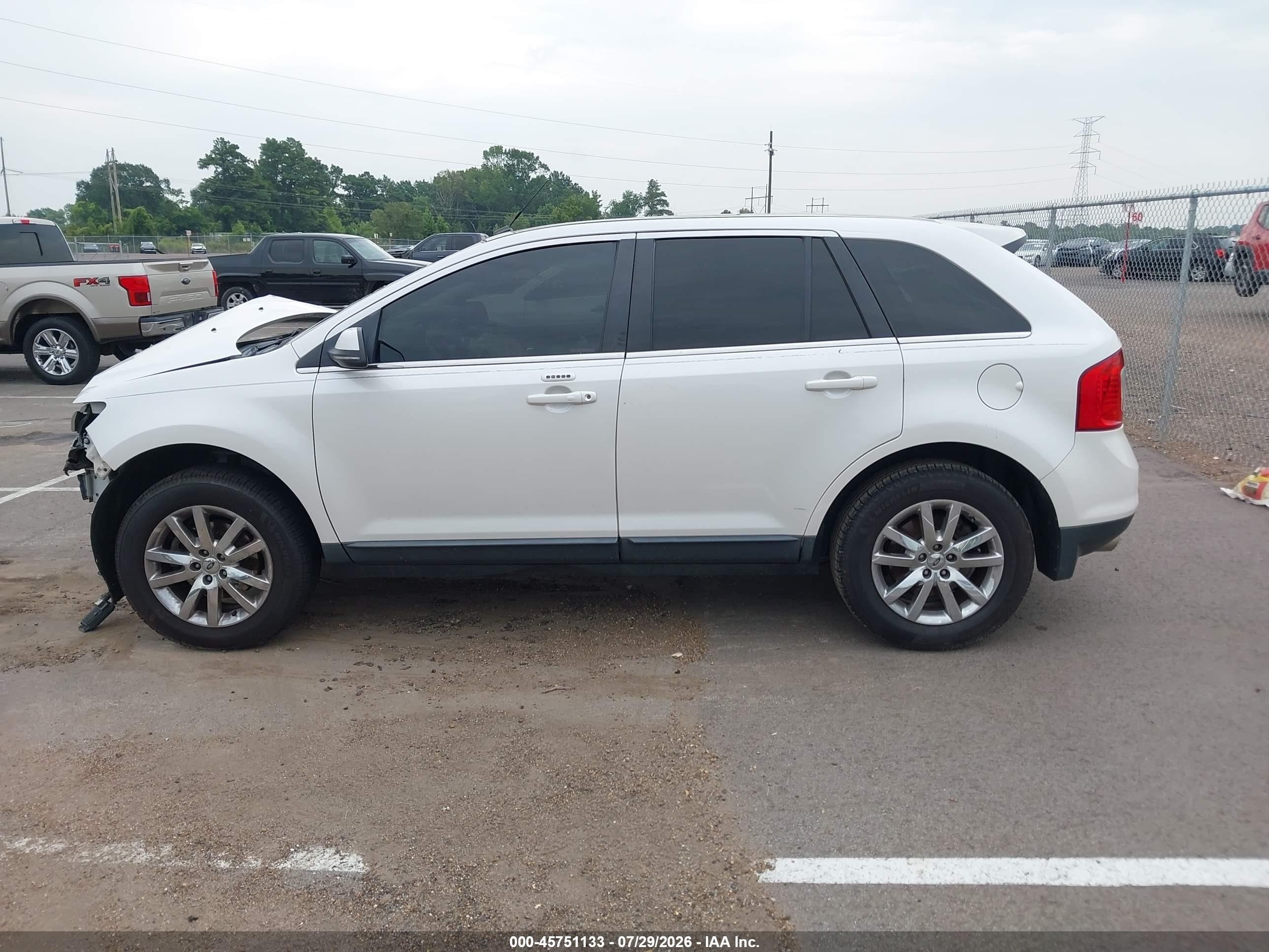 2013 Ford Edge Limited White vin: 2FMDK3KC7DBA85486