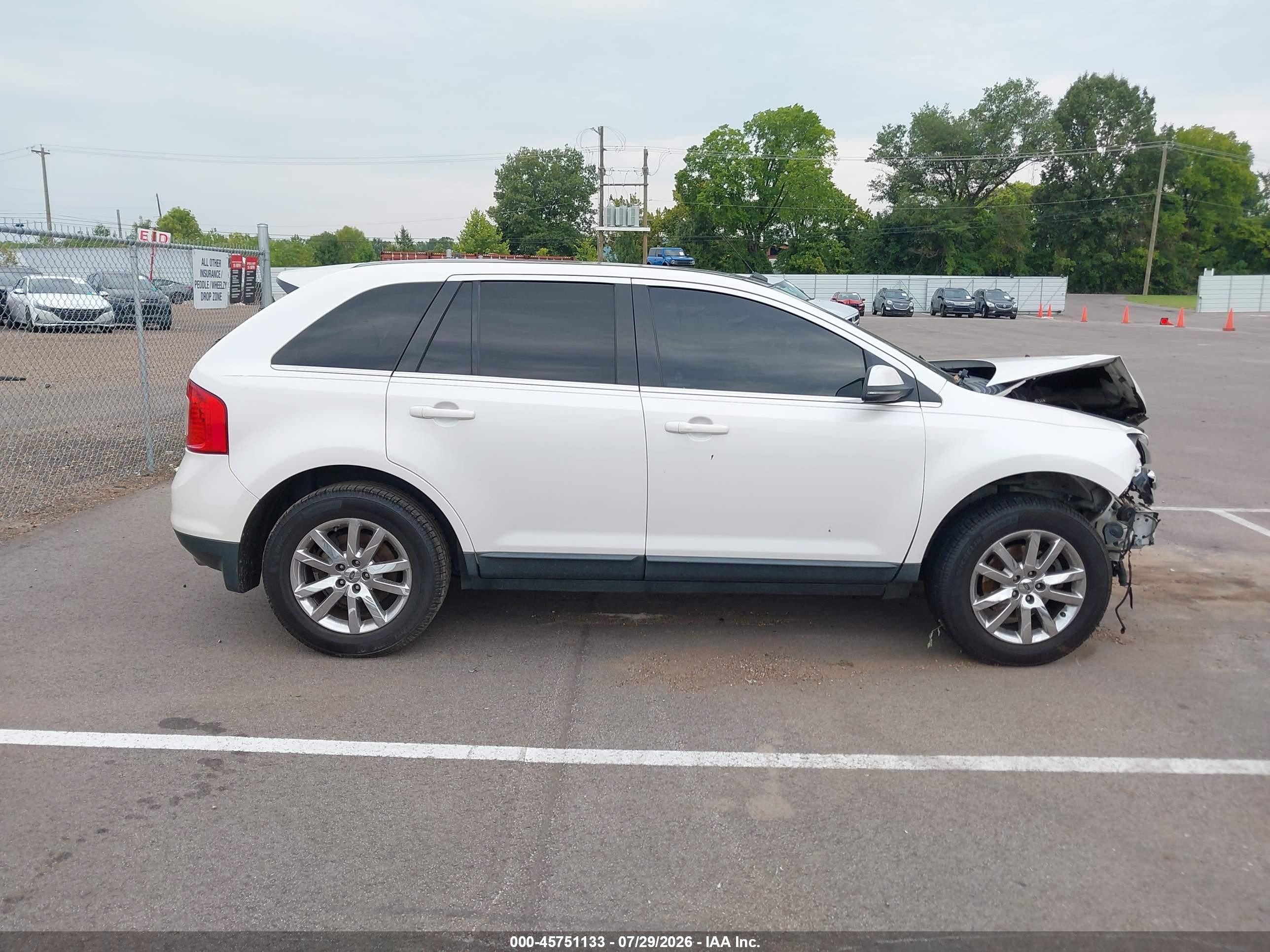2013 Ford Edge Limited White vin: 2FMDK3KC7DBA85486