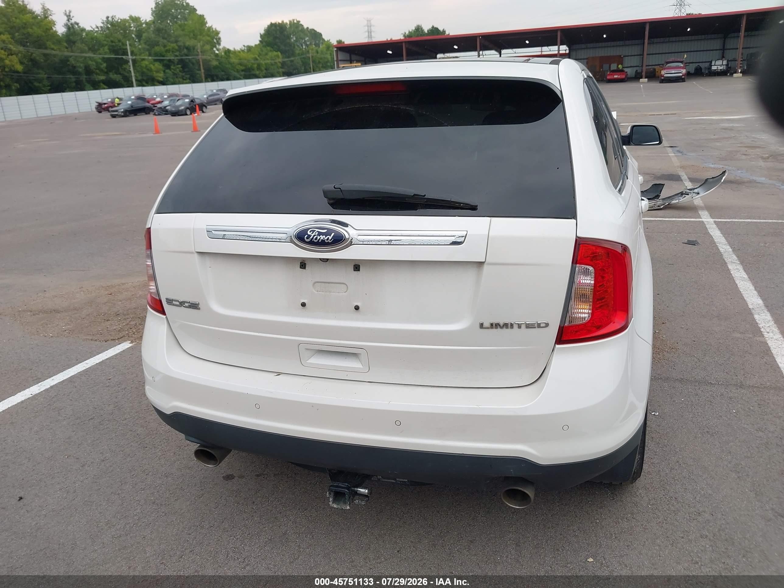 2013 Ford Edge Limited White vin: 2FMDK3KC7DBA85486