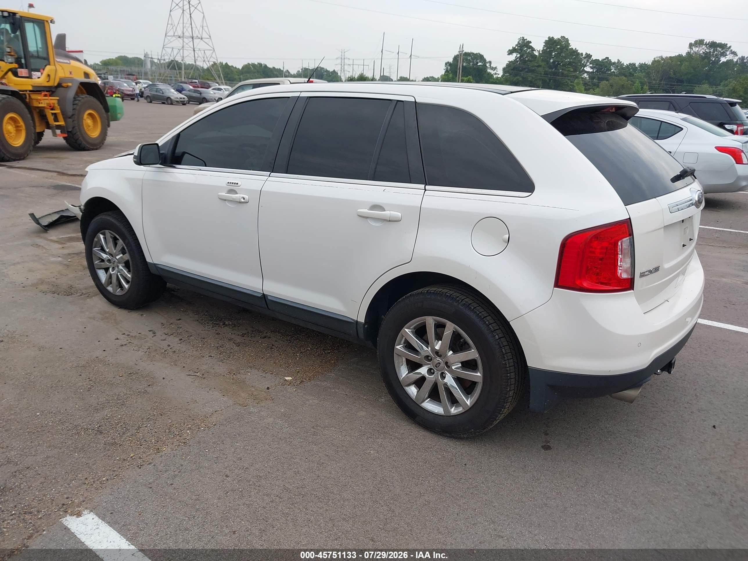 2013 Ford Edge Limited White vin: 2FMDK3KC7DBA85486