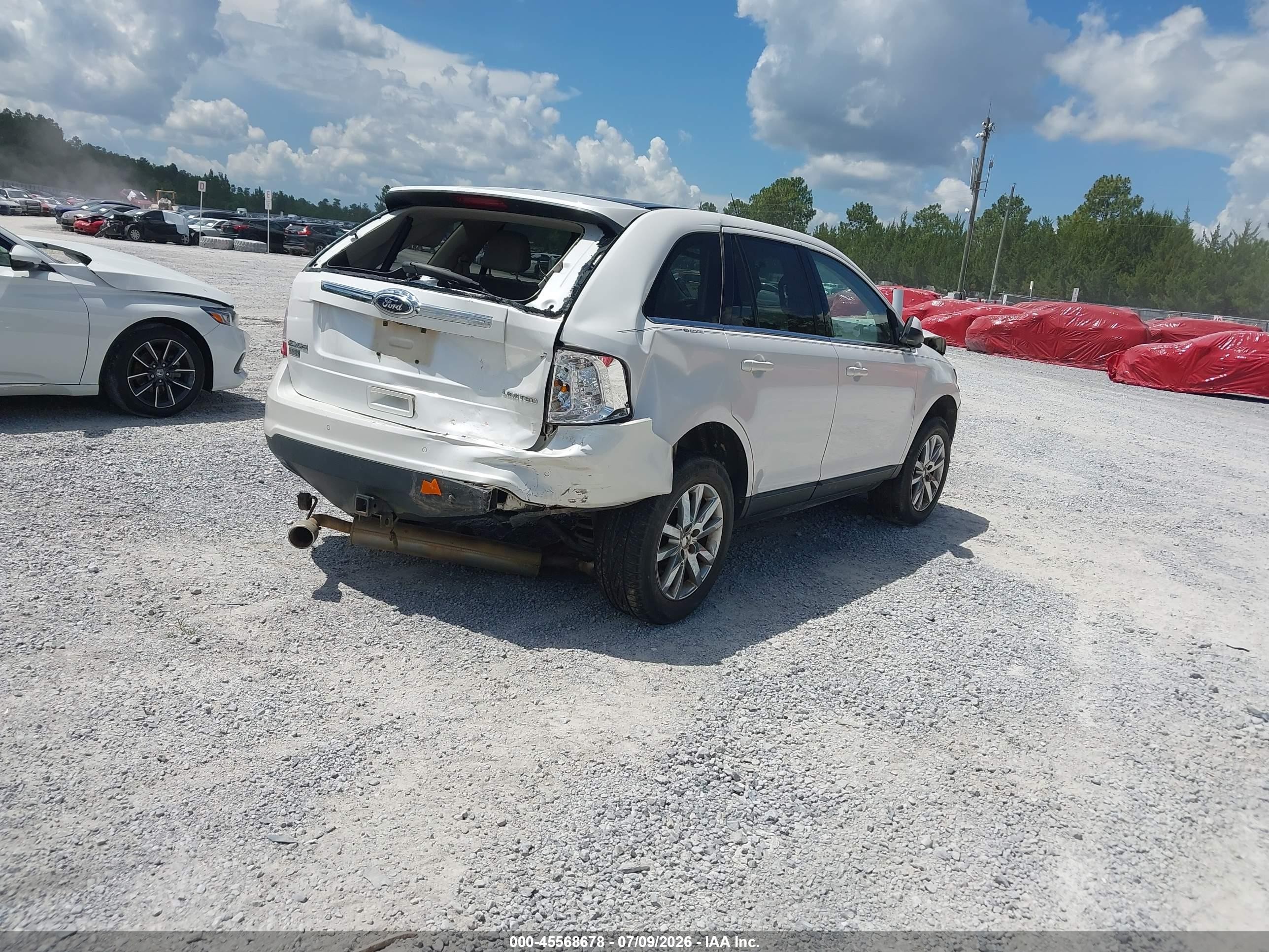 2013 Ford Edge Limited White vin: 2FMDK3KC7DBB24478