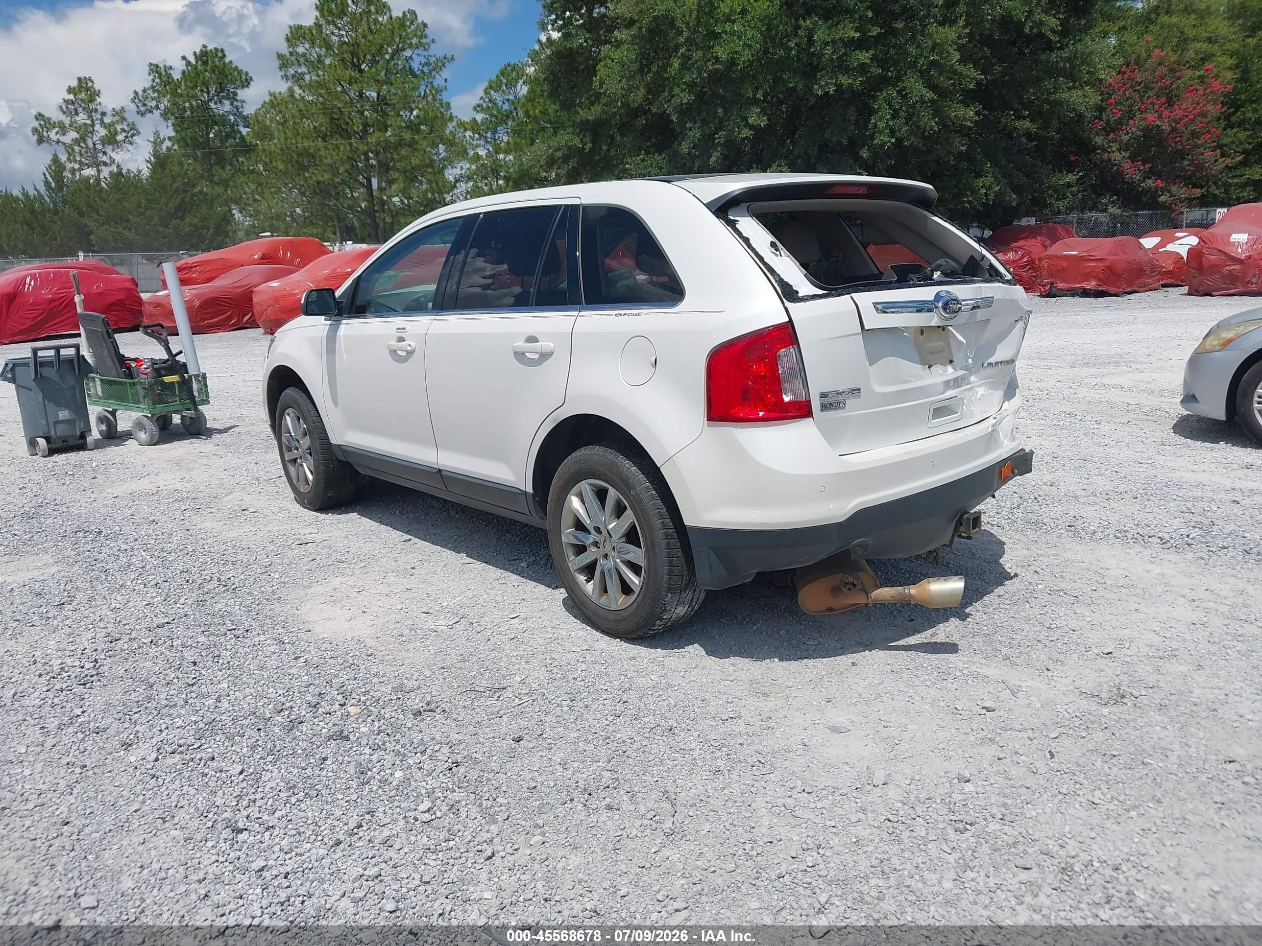 2013 Ford Edge Limited White vin: 2FMDK3KC7DBB24478