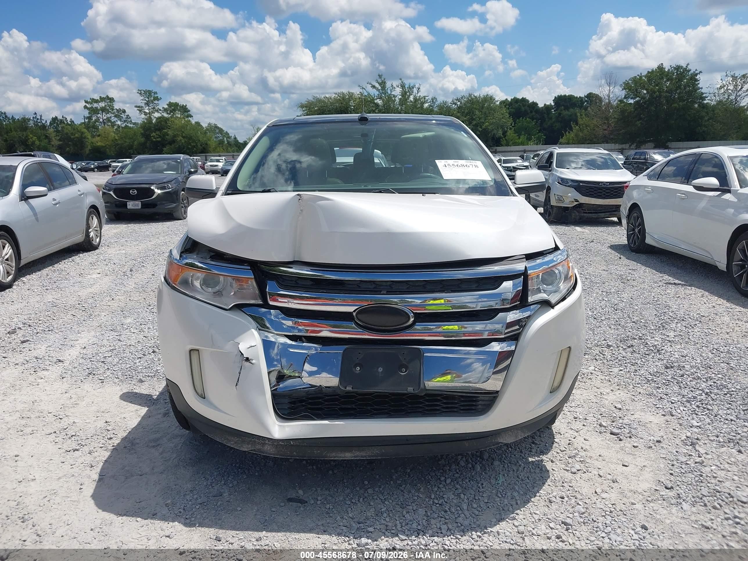 2013 Ford Edge Limited White vin: 2FMDK3KC7DBB24478