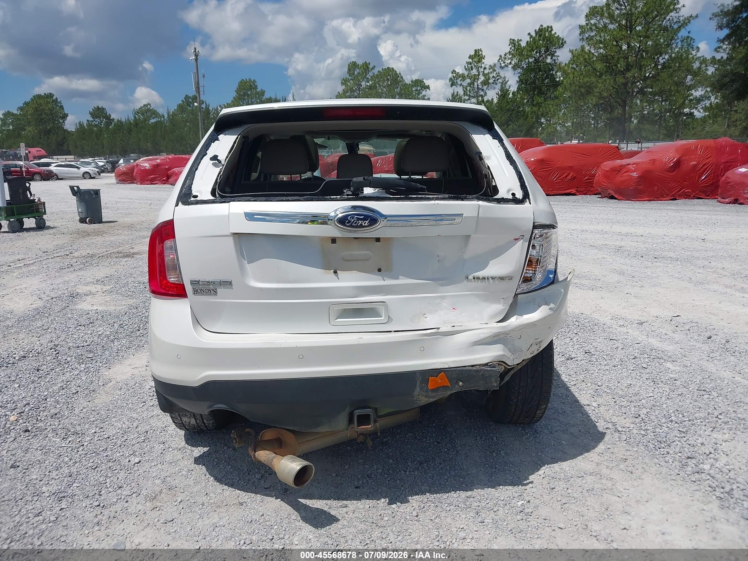 2013 Ford Edge Limited White vin: 2FMDK3KC7DBB24478