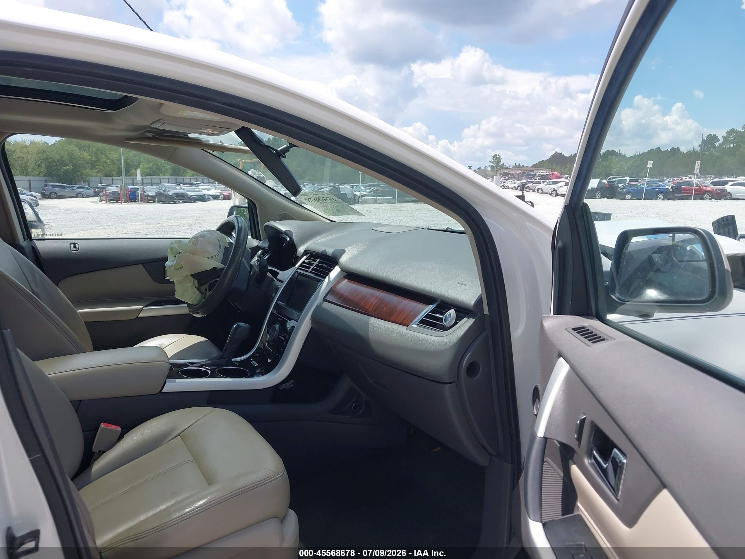2013 Ford Edge Limited White vin: 2FMDK3KC7DBB24478