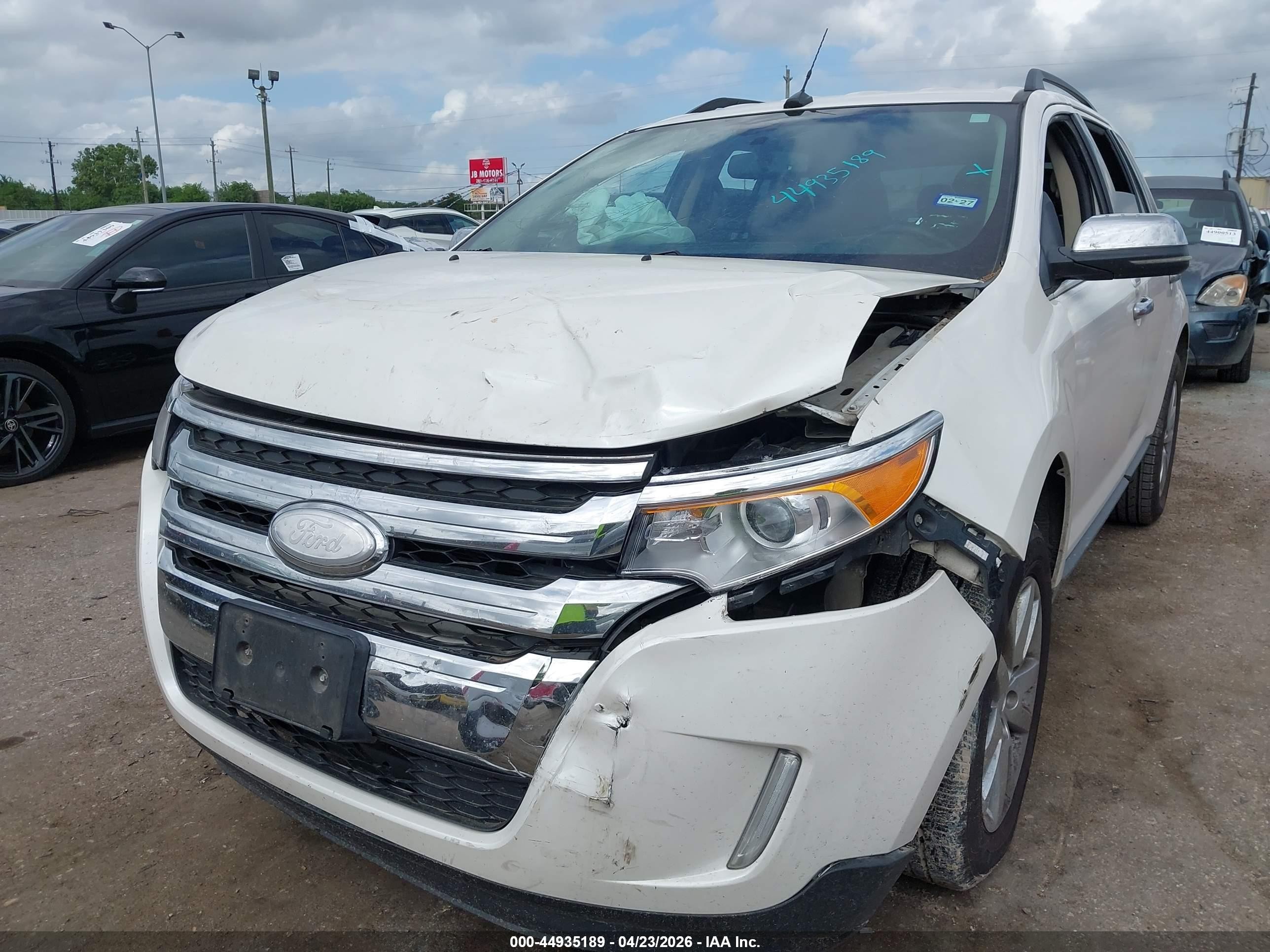 2013 Ford Edge Limited White vin: 2FMDK3KC7DBB25503