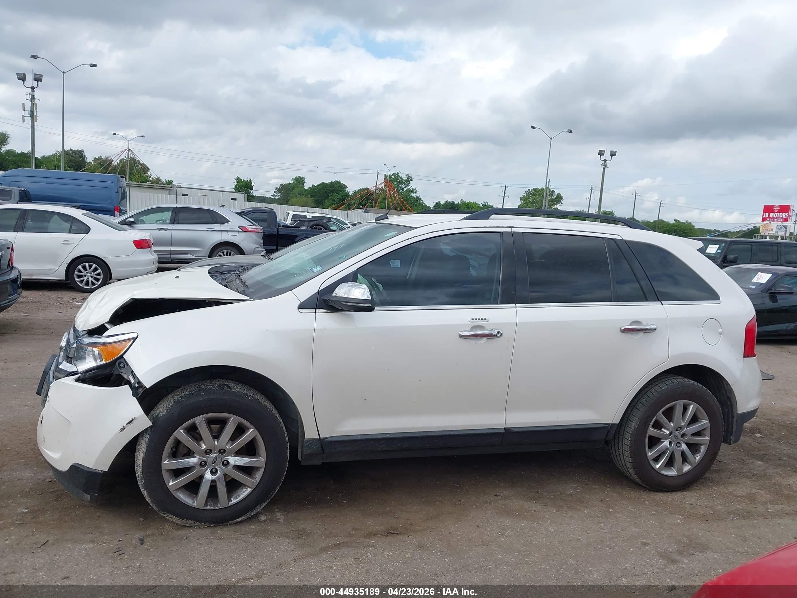 2013 Ford Edge Limited White vin: 2FMDK3KC7DBB25503