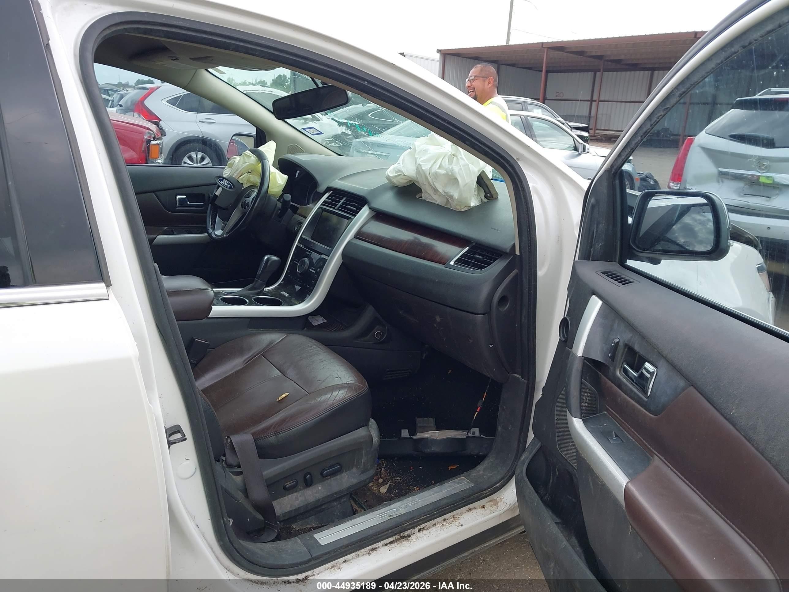 2013 Ford Edge Limited White vin: 2FMDK3KC7DBB25503