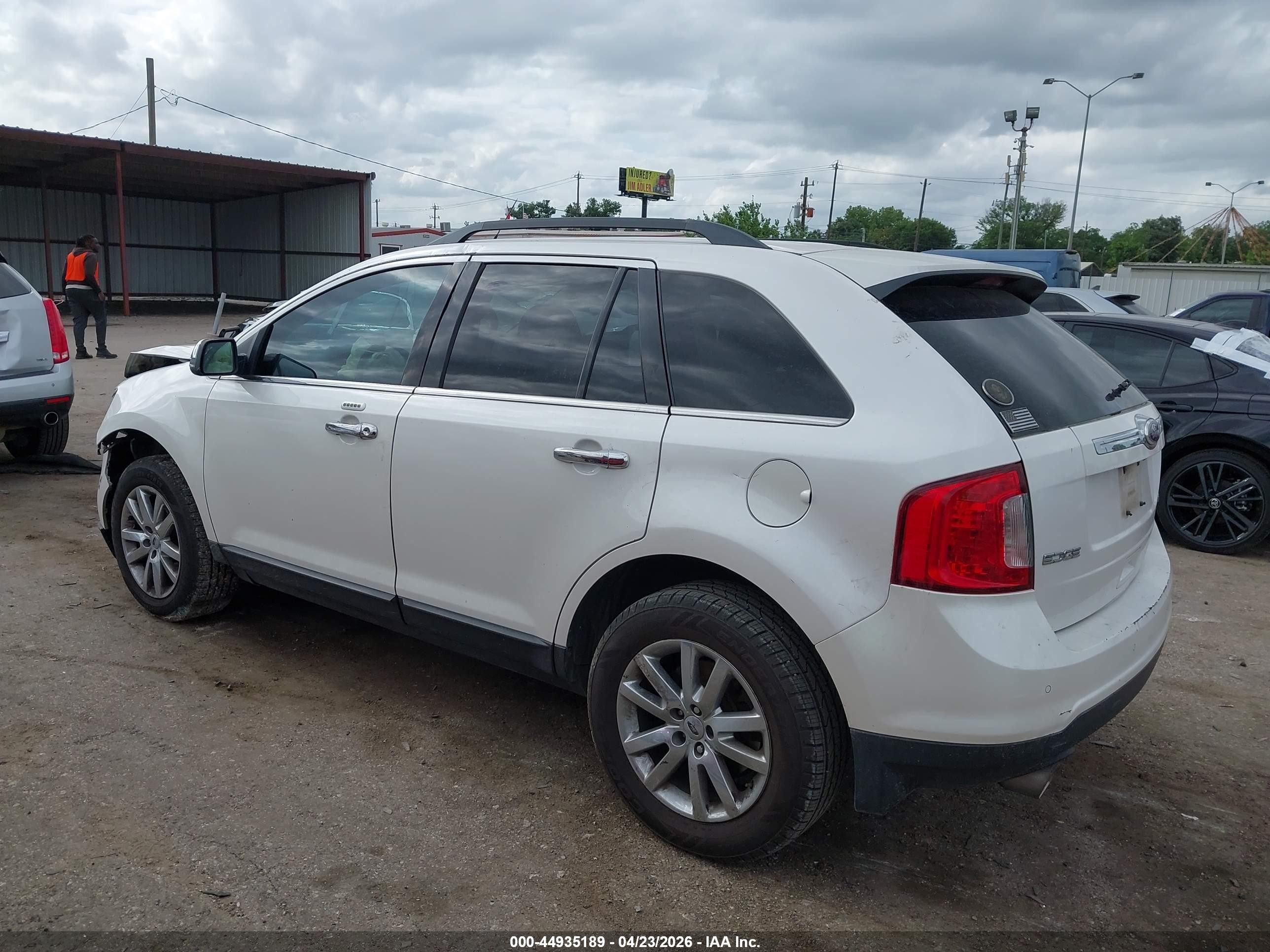 2013 Ford Edge Limited White vin: 2FMDK3KC7DBB25503