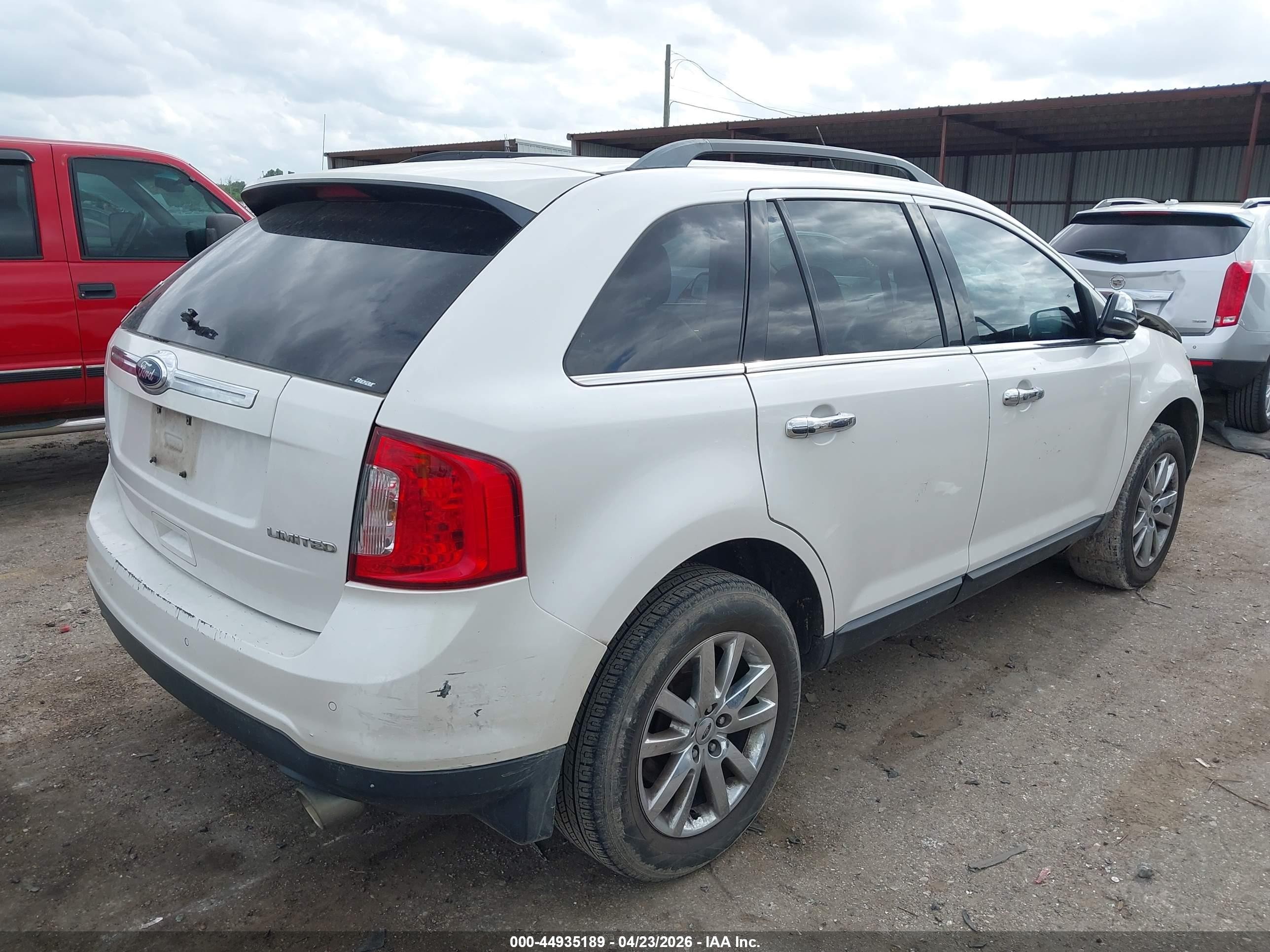 2013 Ford Edge Limited White vin: 2FMDK3KC7DBB25503