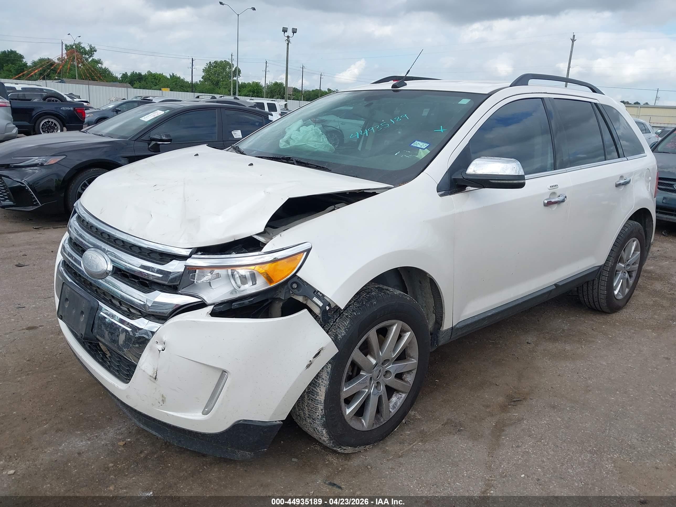 2013 Ford Edge Limited White vin: 2FMDK3KC7DBB25503