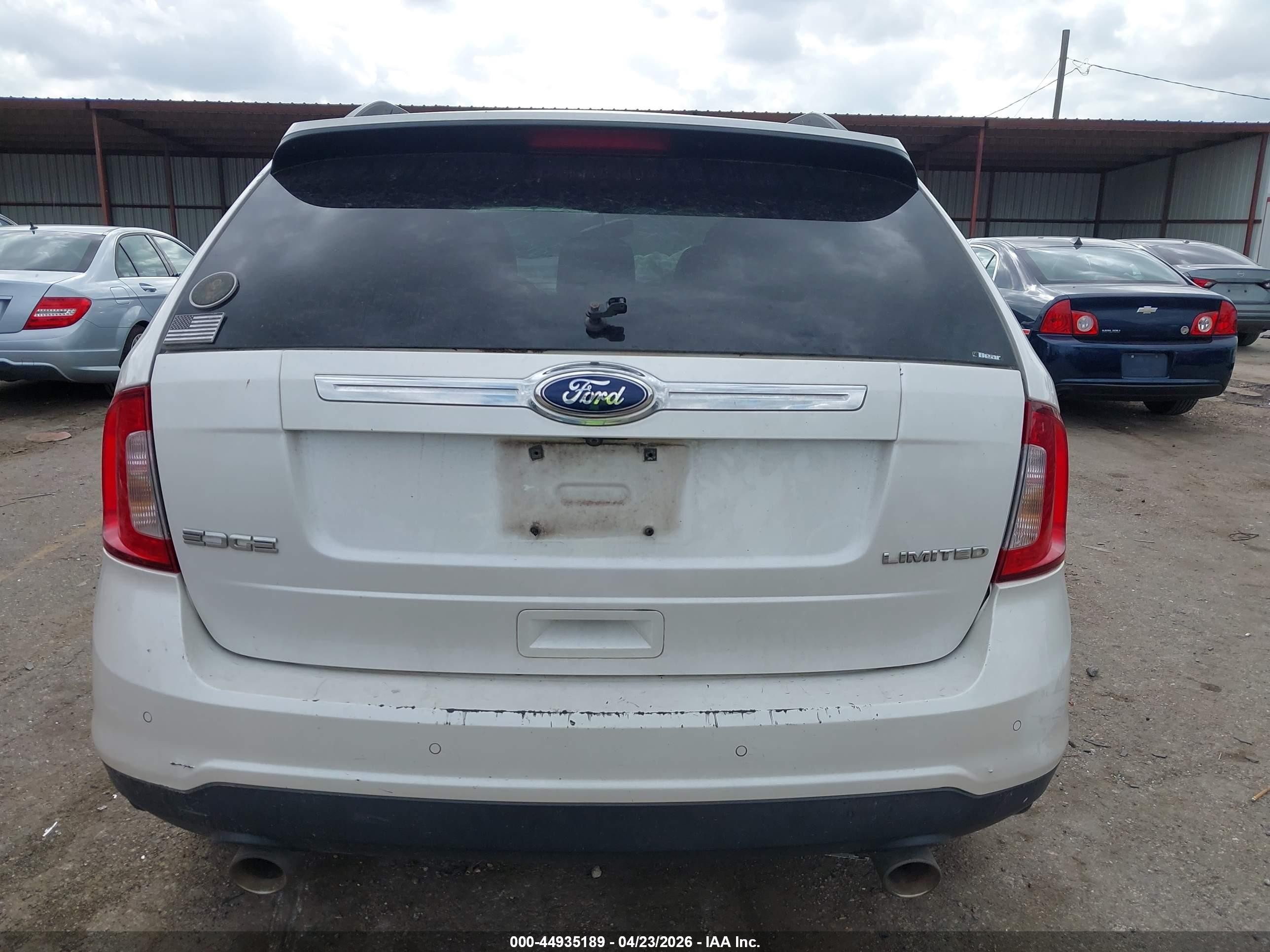 2013 Ford Edge Limited White vin: 2FMDK3KC7DBB25503