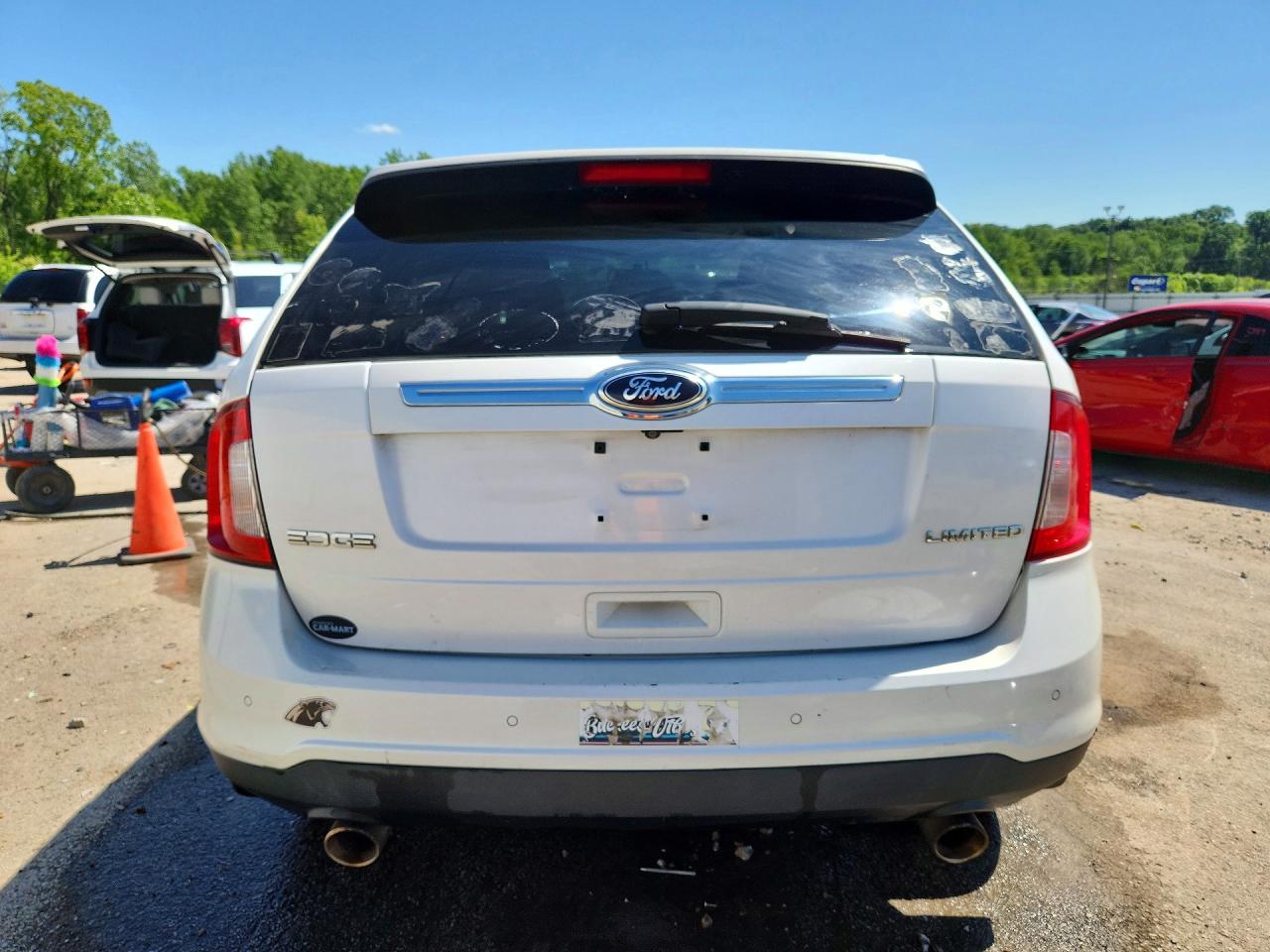 2013 Ford Edge Limited White vin: 2FMDK3KC7DBB71106