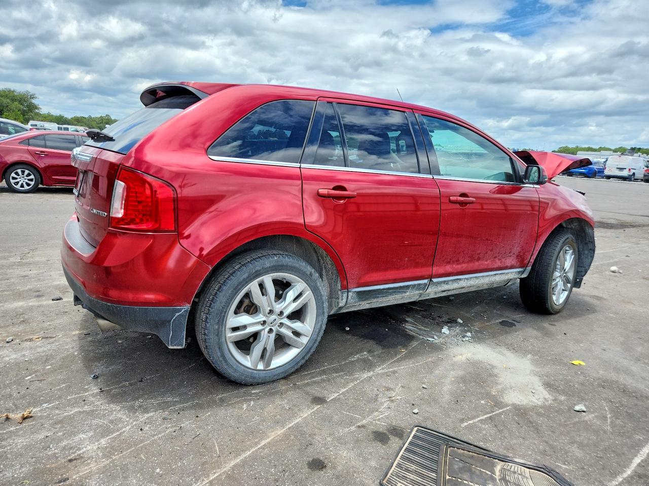 2013 Ford Edge Limited Burgundy vin: 2FMDK3KC7DBE31164