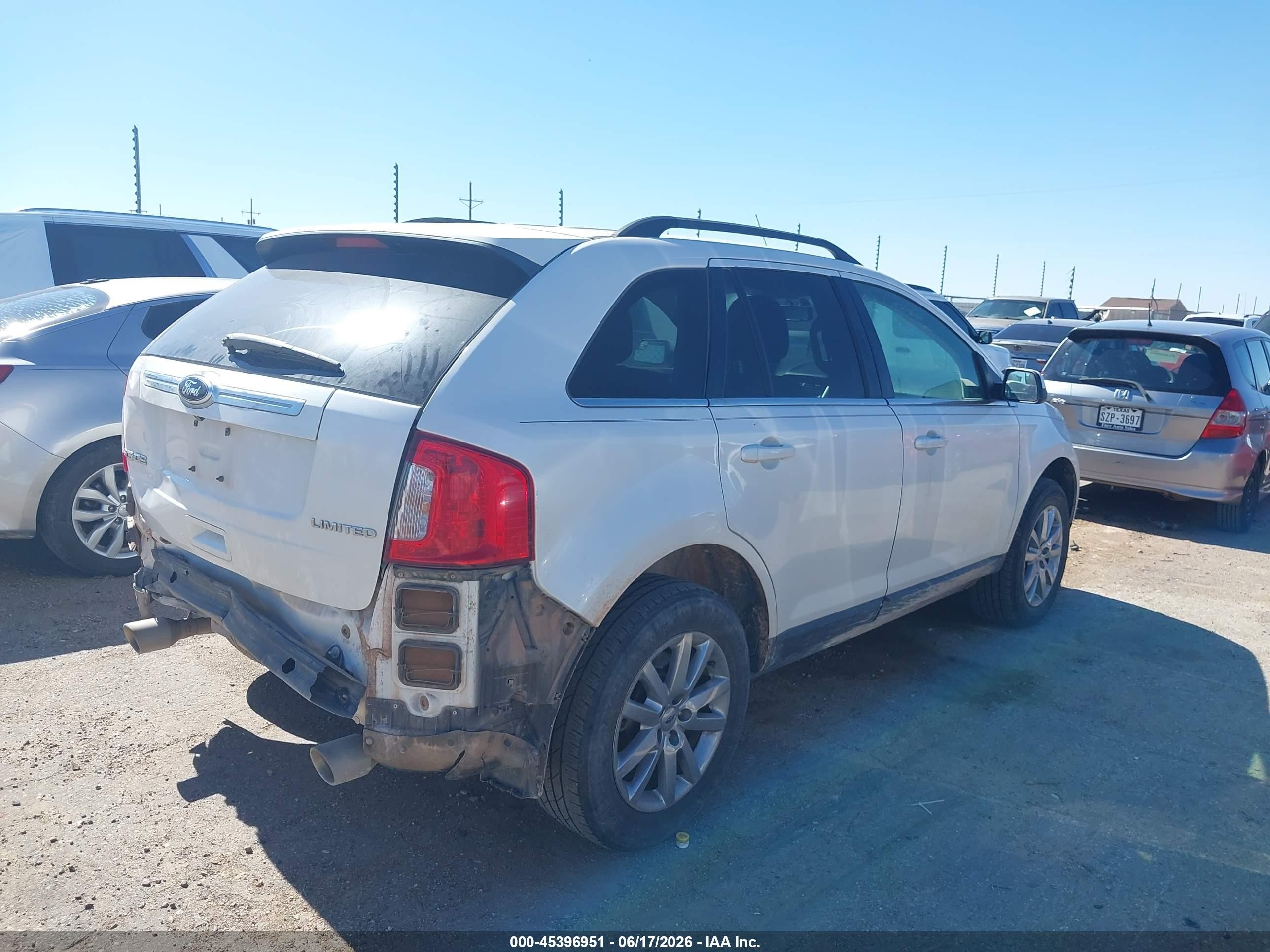 2014 Ford Edge Limited White vin: 2FMDK3KC7EBA33678