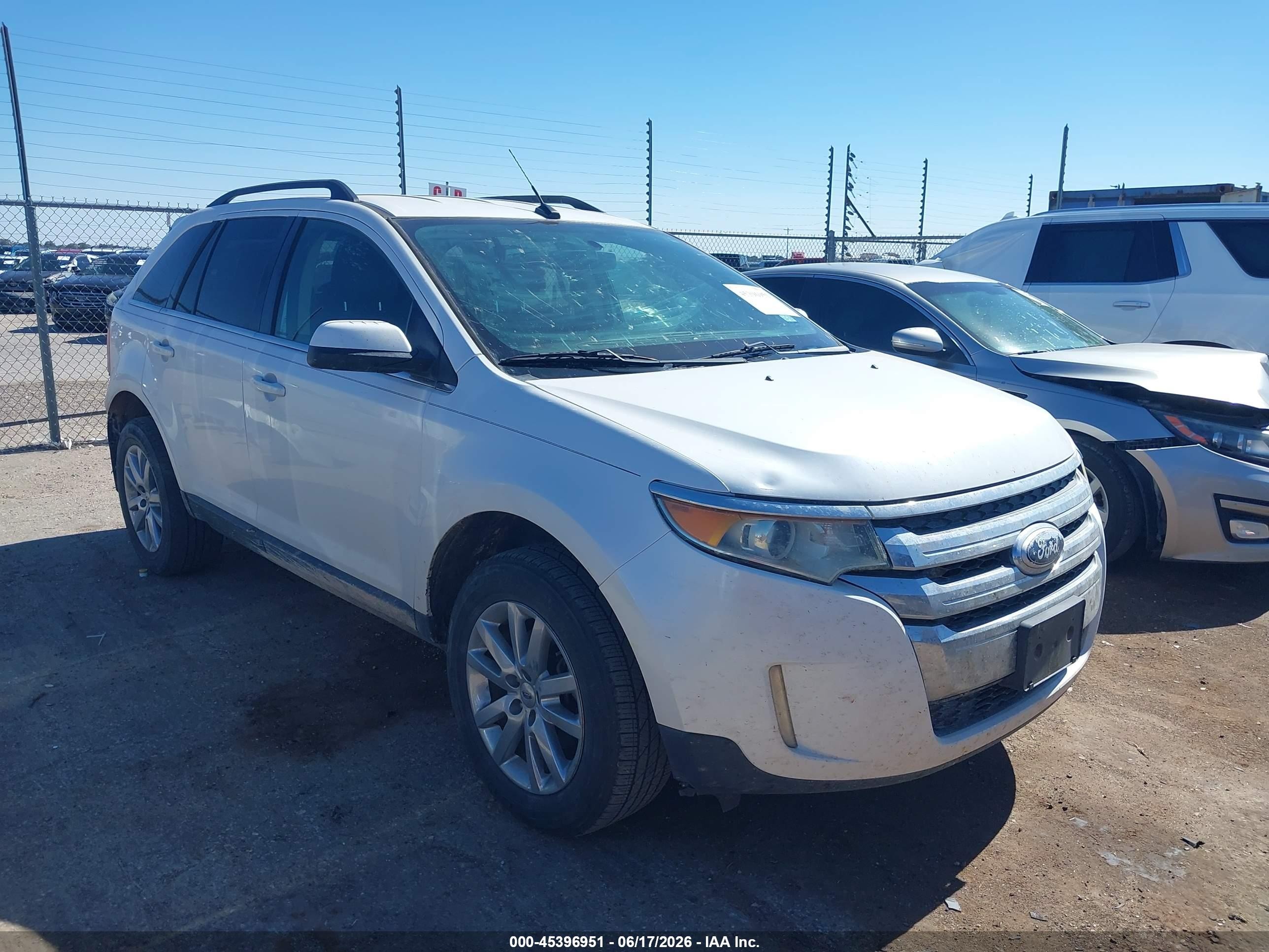 2014 Ford Edge Limited White vin: 2FMDK3KC7EBA33678
