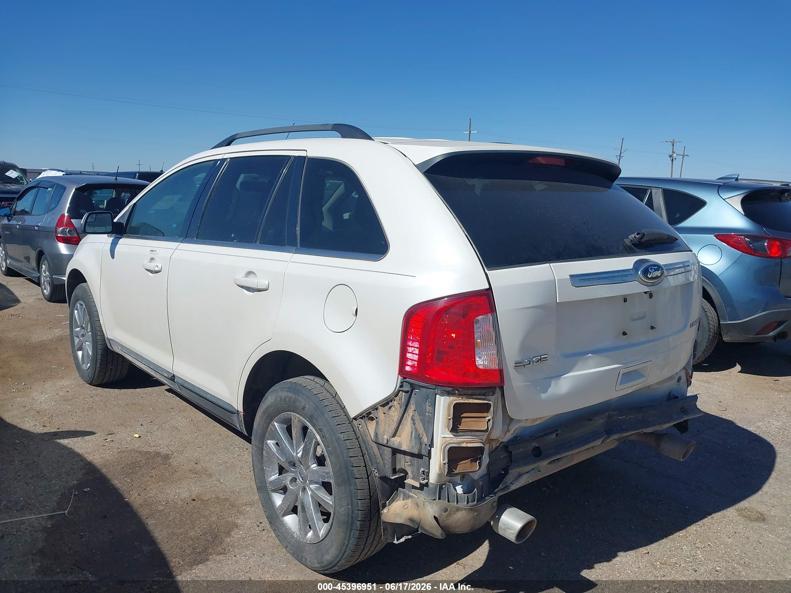2014 Ford Edge Limited White vin: 2FMDK3KC7EBA33678