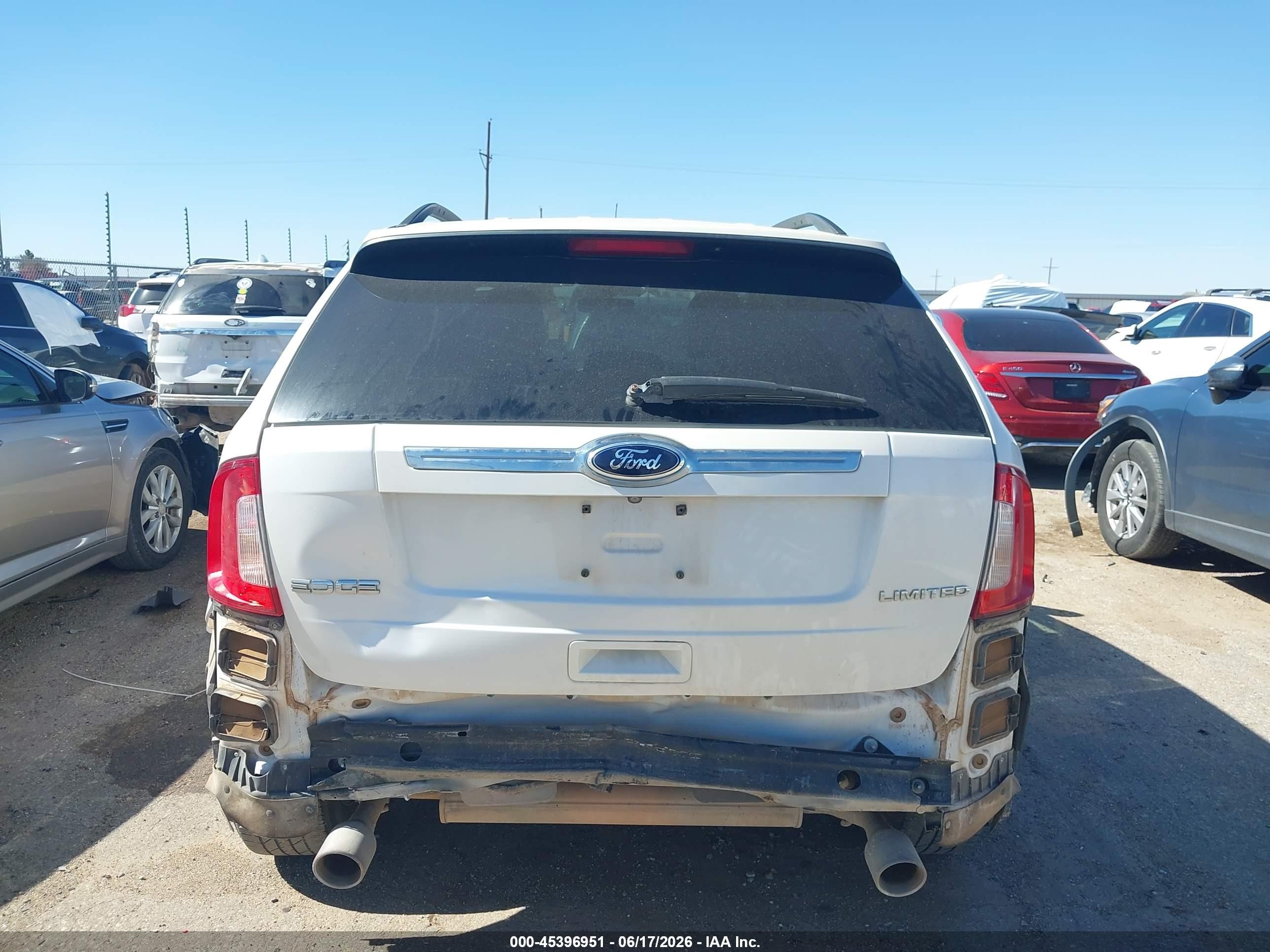 2014 Ford Edge Limited White vin: 2FMDK3KC7EBA33678