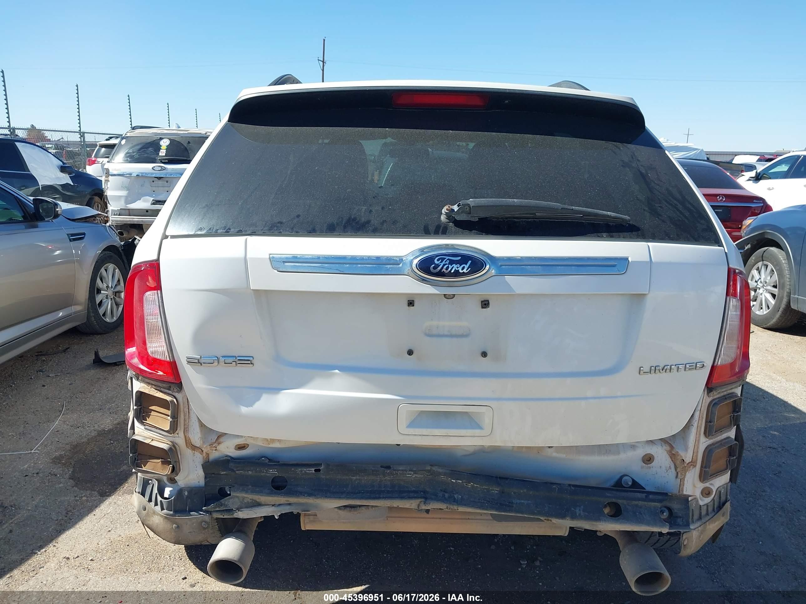 2014 Ford Edge Limited White vin: 2FMDK3KC7EBA33678